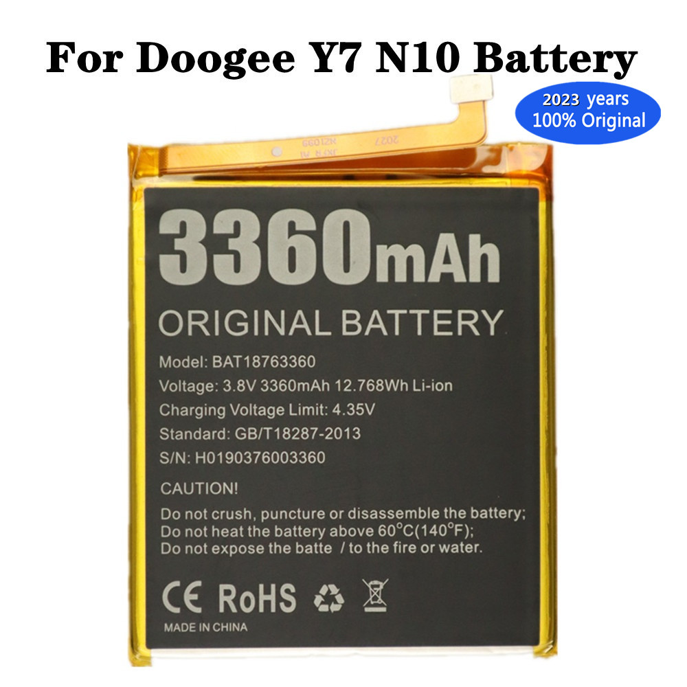 2023 год, оригинальный аккумулятор DOOGEE BAT18763360 Для Doogee N10 / Y7  3360 мАч, Высококачественная сменная батарея для телефона | AliExpress