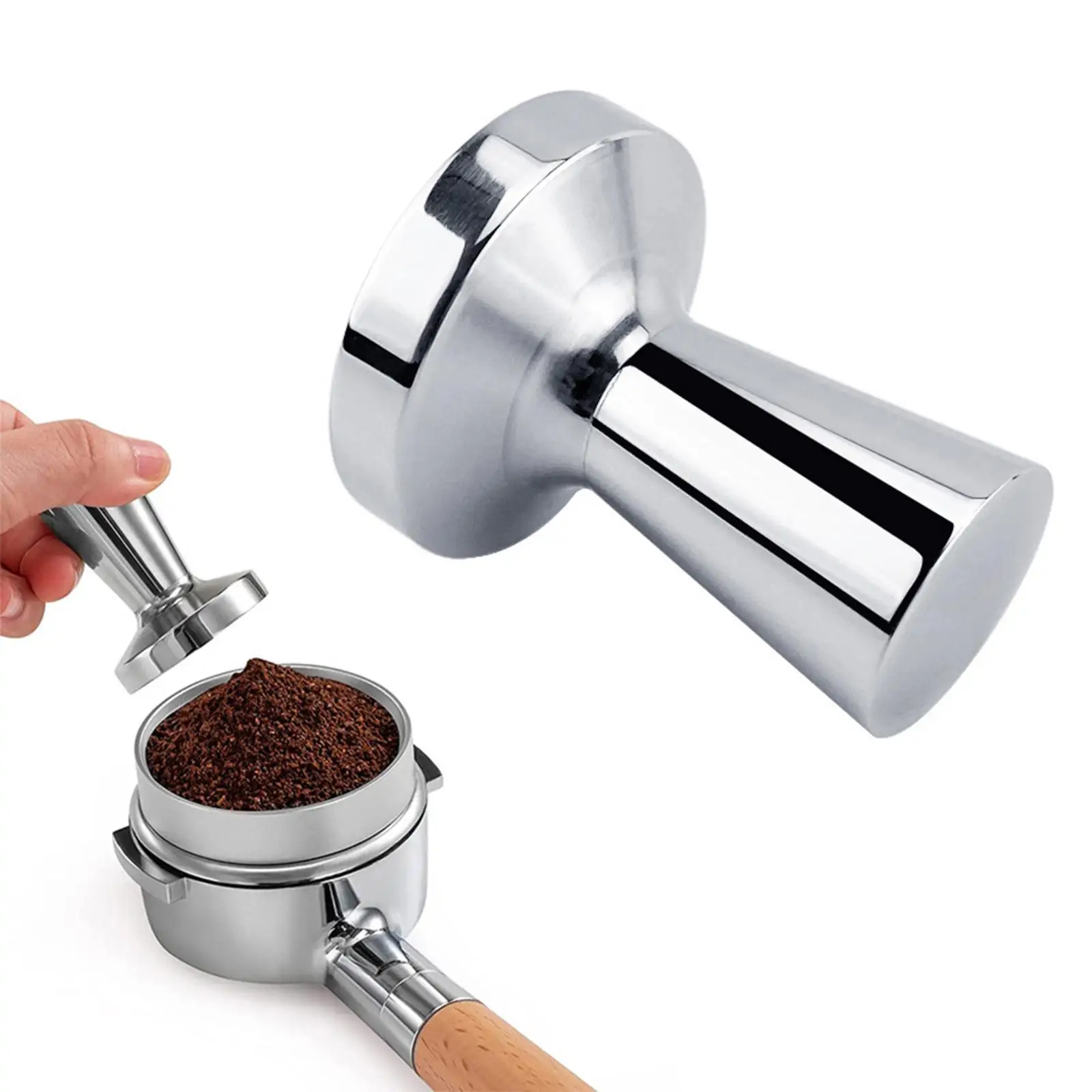 Coffee Tamper 40mm Handheld Flat Base Hand Tamper Professional Grind Tamper for Restaurants Household Cafe Supplies Home Kitchen