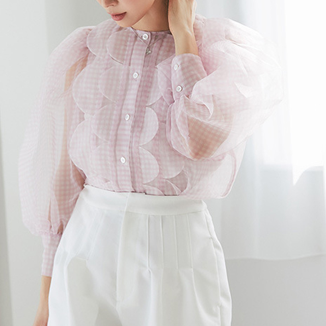T.japan dot blous white