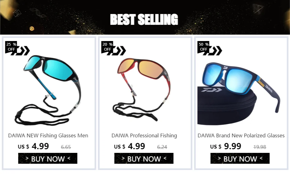 DAIWA 2020 Polarized Sunglasses Men's Driving Shades Male Sun Glasses Camping Hiking Fishing Classic Sun Glasses UV400 Eyewear