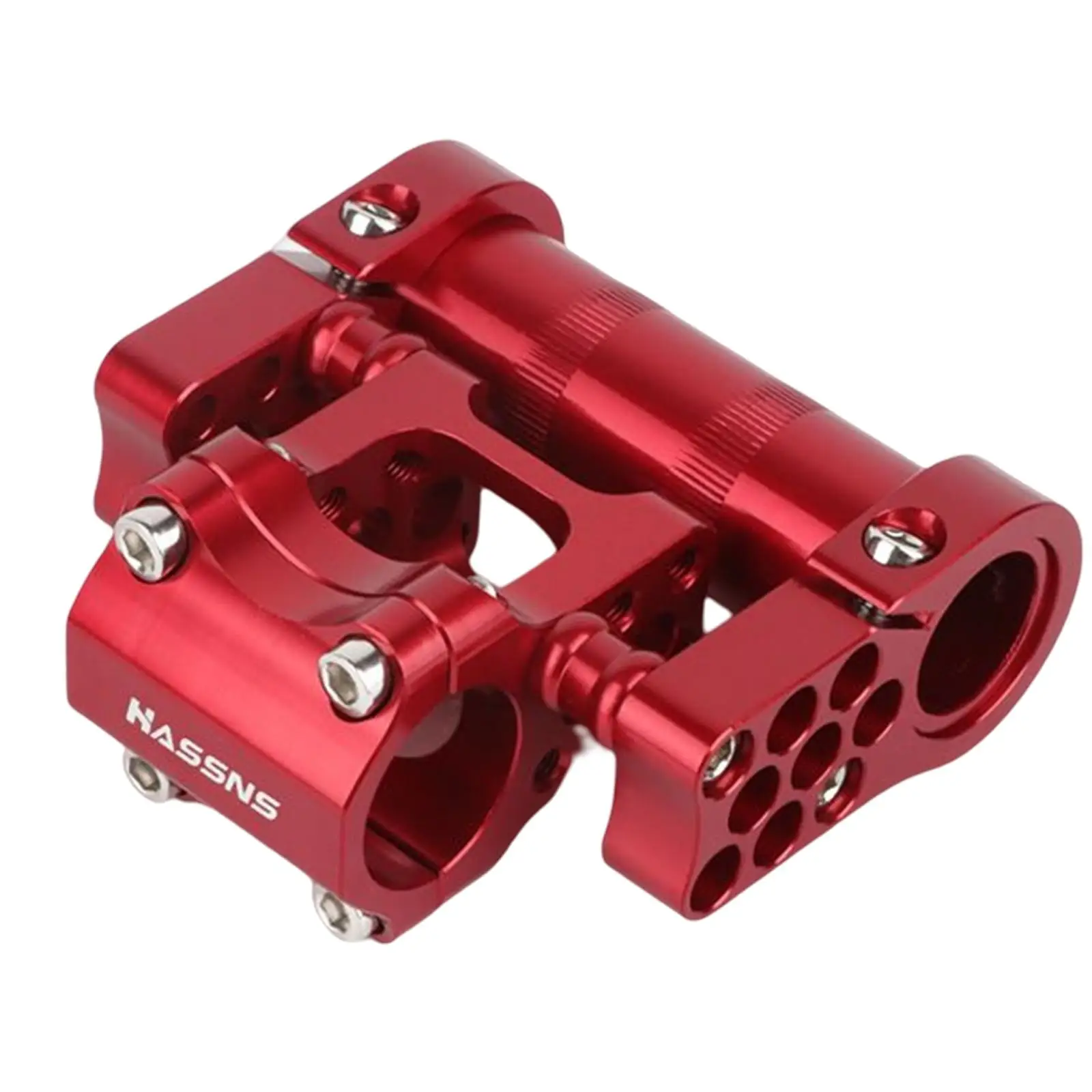Aluminum Alloy Bicycle Handlebar Stem Double Stem Extension Clamp Diameter 25.4mm Mount for Road Bike Folding Bicycle Spare Part