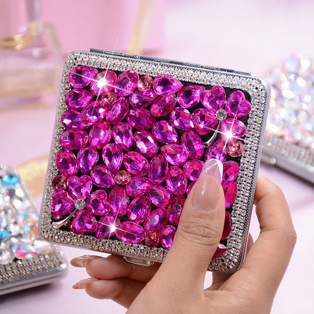 NYKCPJMW Luxury Women's Glitter Car Case, Stainless Steel Car Rhinestone  Cigarette Box Waterproof Me…See more NYKCPJMW Luxury Women's Glitter Car