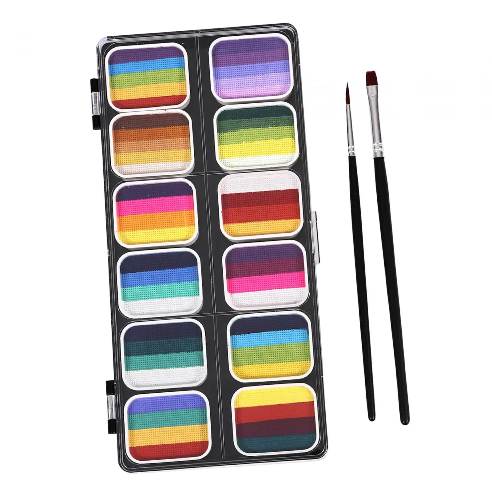 Face Paint Palette Makeup Kit 12 Water based Paints for Kid Adult Practical Professional Face Painting Set Washable