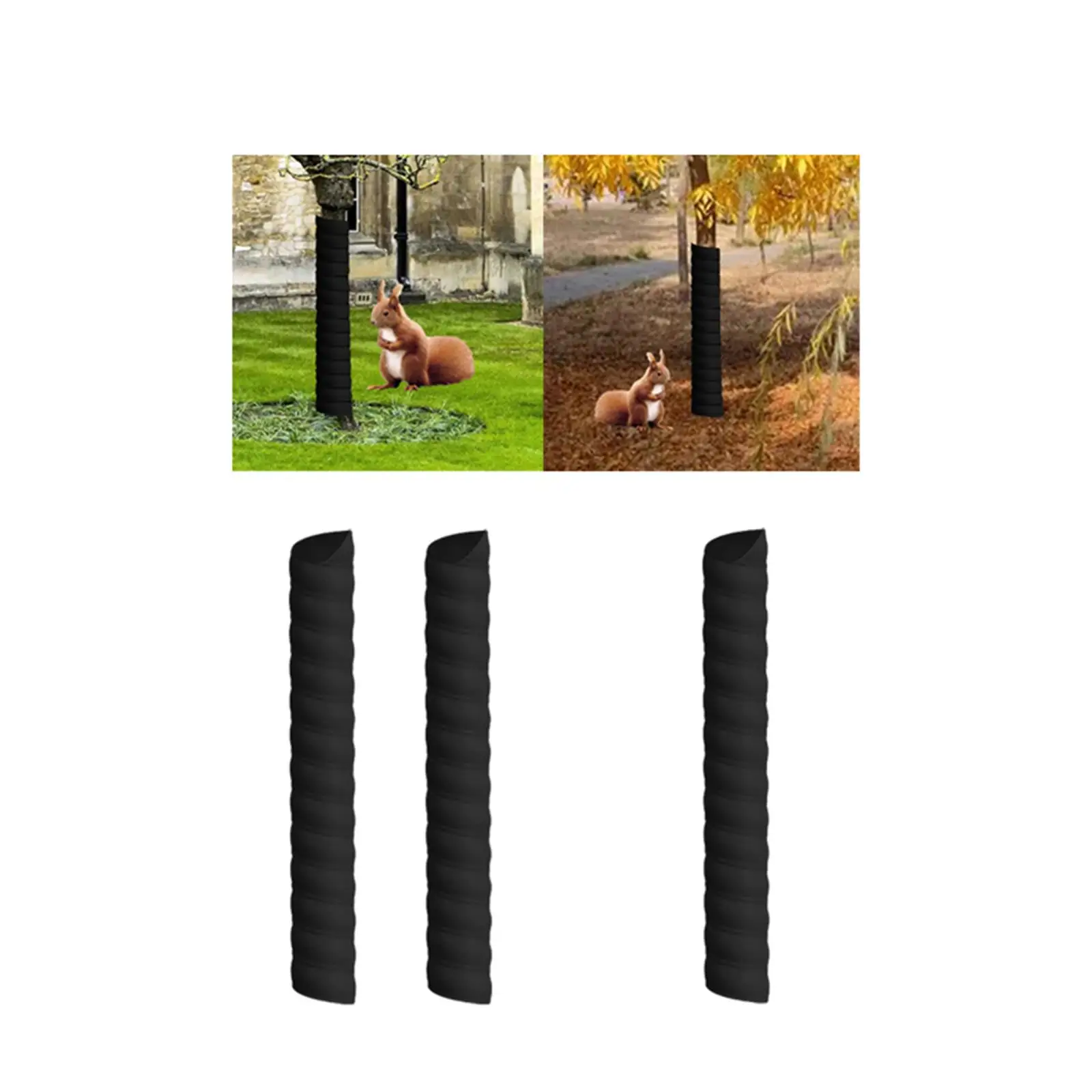 2x Tree Trunk Protectors Portable Weather Resistant Flexible Scratch Resistant Sapling Protector Easy to Use Spiral Tree Guards
