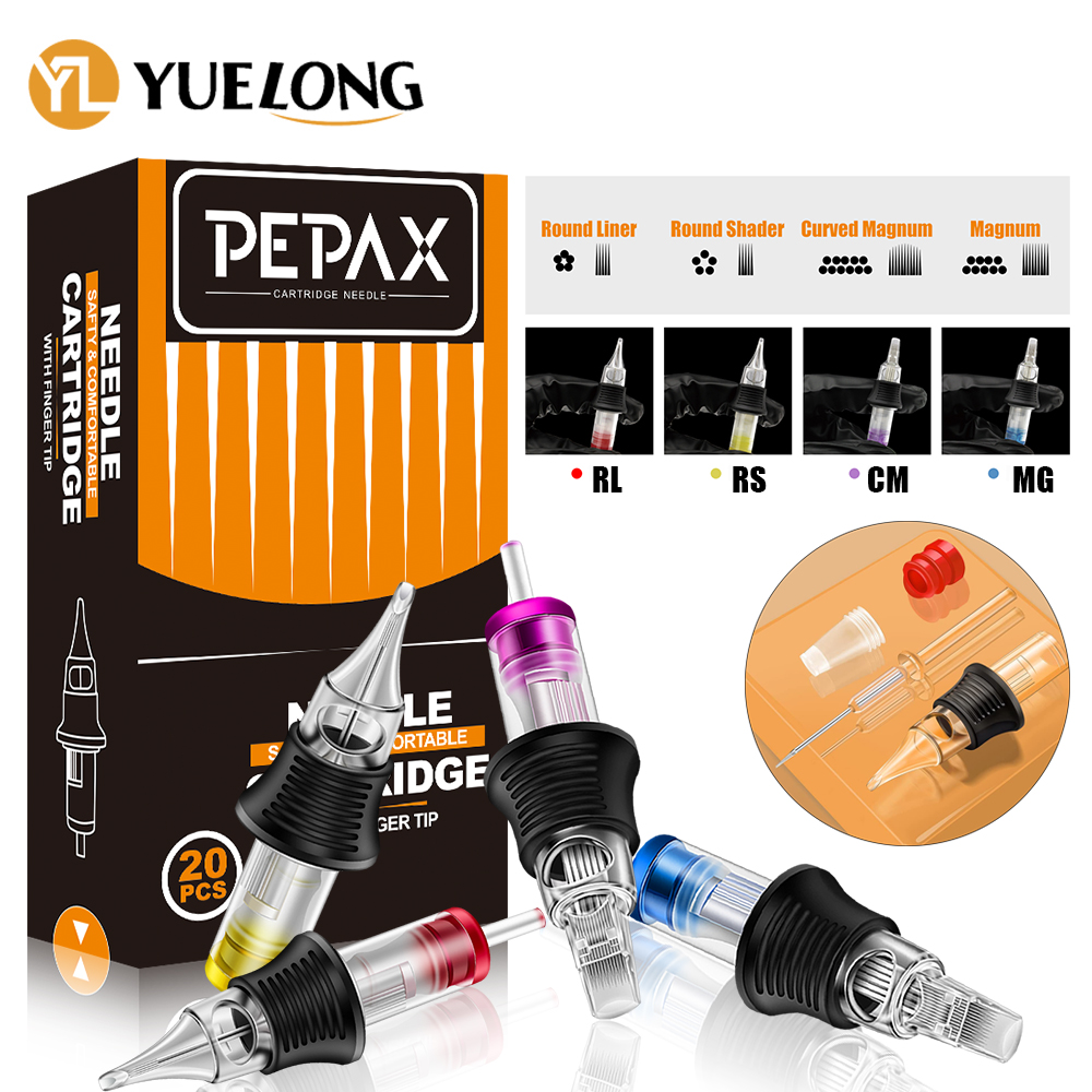 Best of 20pcs PEPAX Tattoo Cartridge Needles 3 / 5 / 7 / 9 / 11RL RS M1 RM Silicone Cartridge Needles Safety Membrane For Cartridge Machines Pen Reviews & Tips