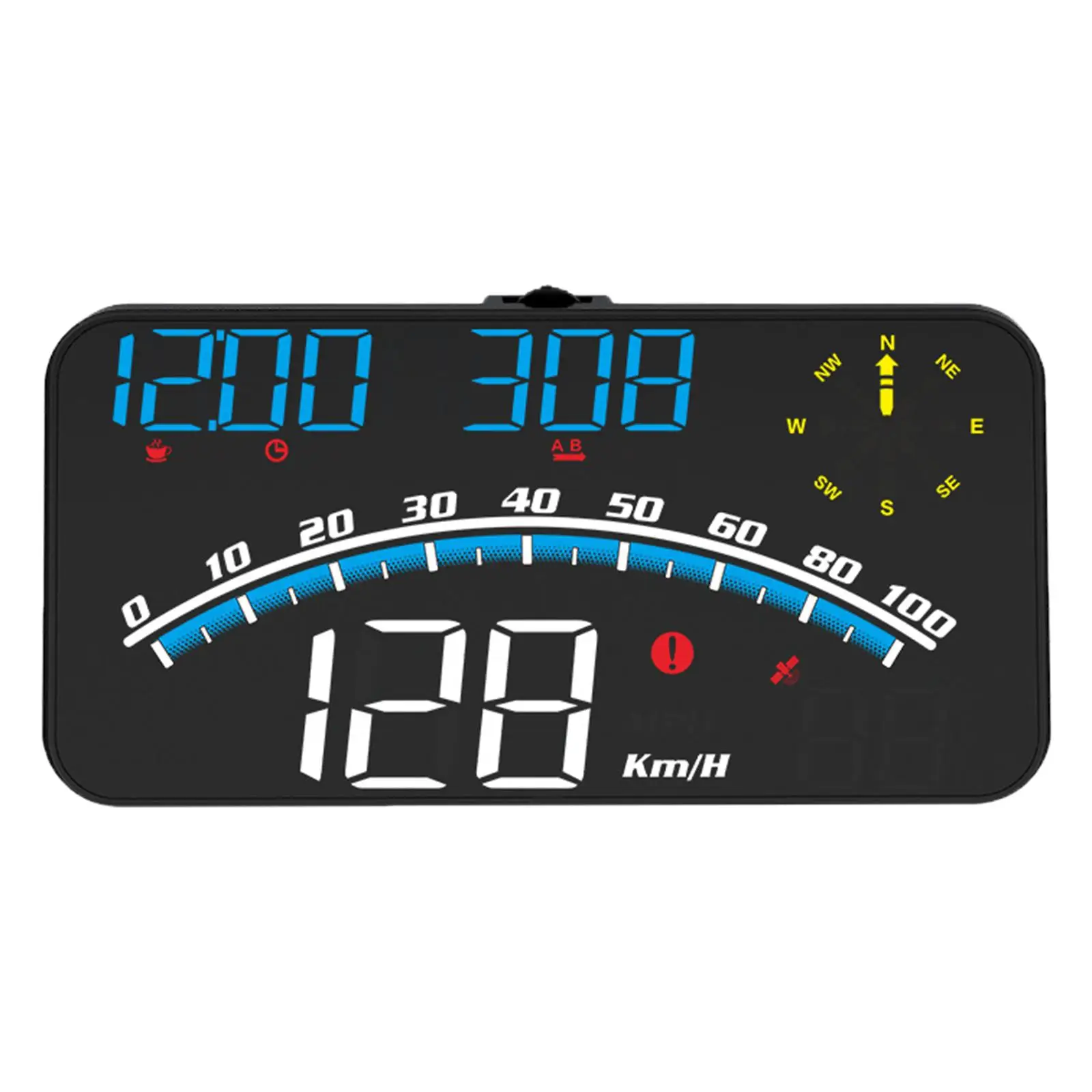 HUD  Display Speedometer Overspeed Warning Multicolor Trip Meter 4 inch Digital Screen GPS Windshield Projector for Car Vehicle