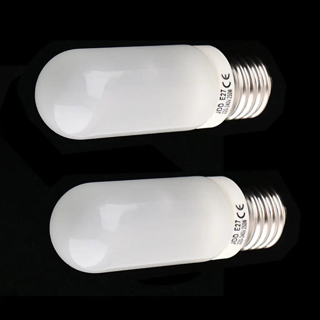 2x Flash Modeling Lamp Tube E27 250w 220V Studio Strobe Bulb Halogen Light