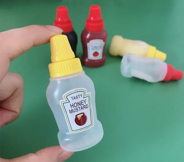 Mini Bouteilles à Sauce Rechargeables 25 Ml - Lot De 2 Ou 3 - Couvercle Anti-fuite - Parfaites Pour Lunchbox, Pique-nique - 10