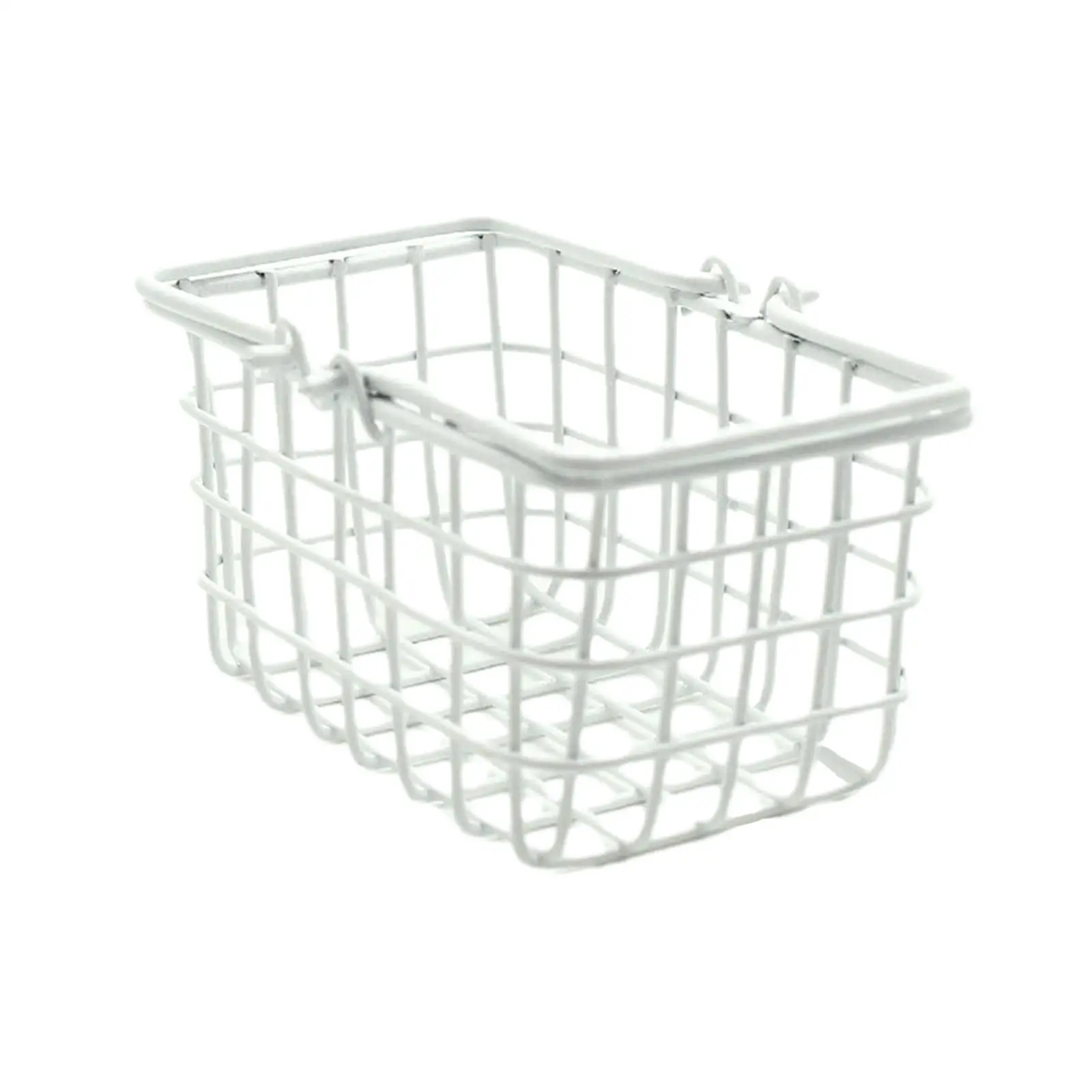1:12 Scale Simulated Clay Basket Pretend Playing Toy Simulation Miniature Shopping Basket for DIY Model Doll House Accessories