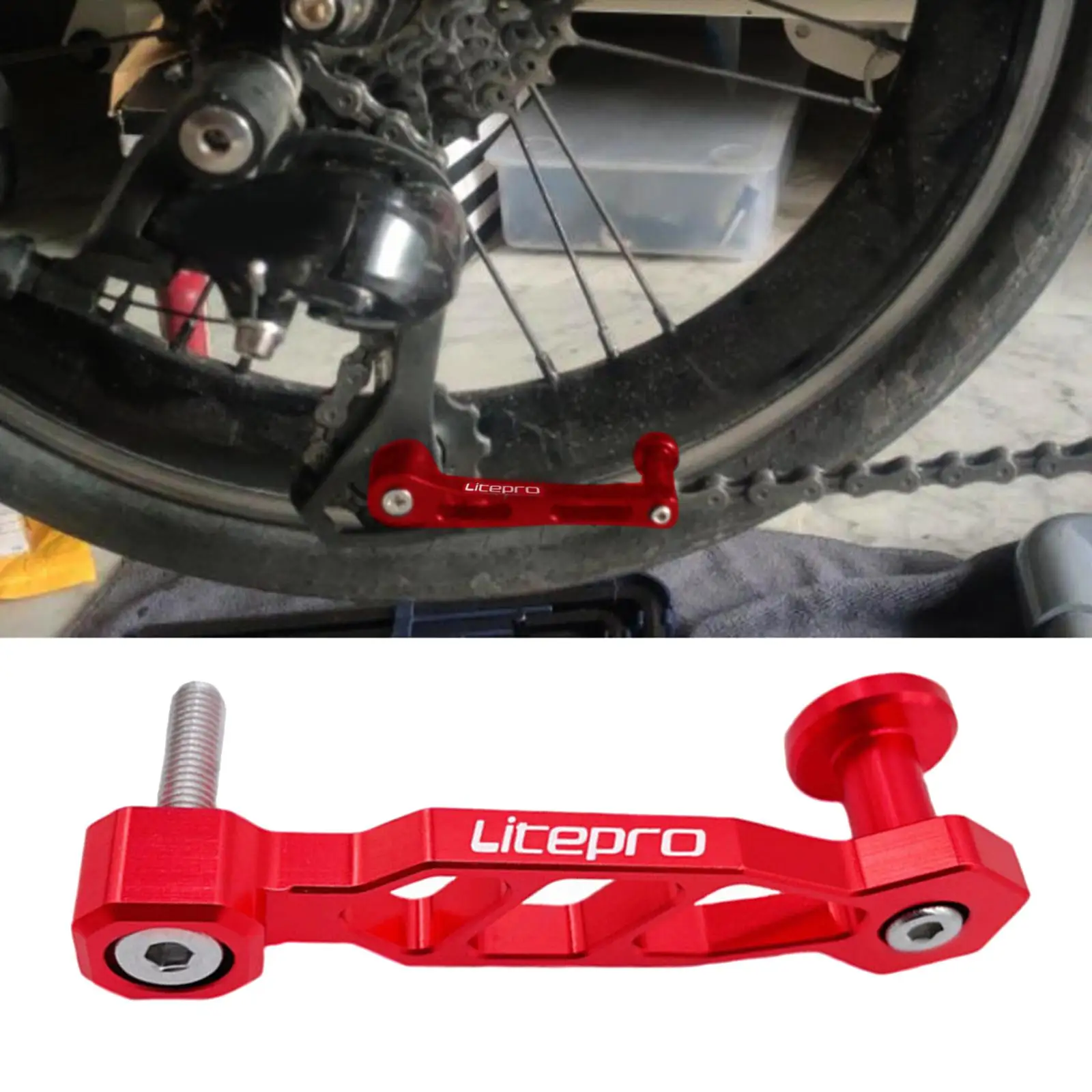 Folding Bike Chain Tensioner, Rear Derailleur Guide, Bicycle Stabilizer Adapter