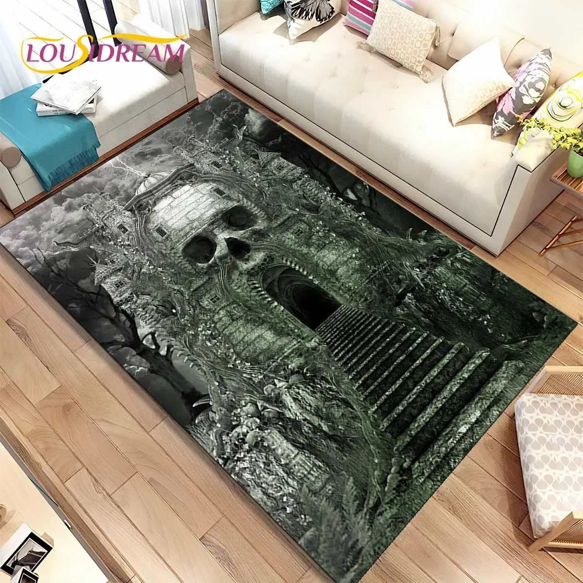 Home 3D Butterfly Girl Gothic Rug