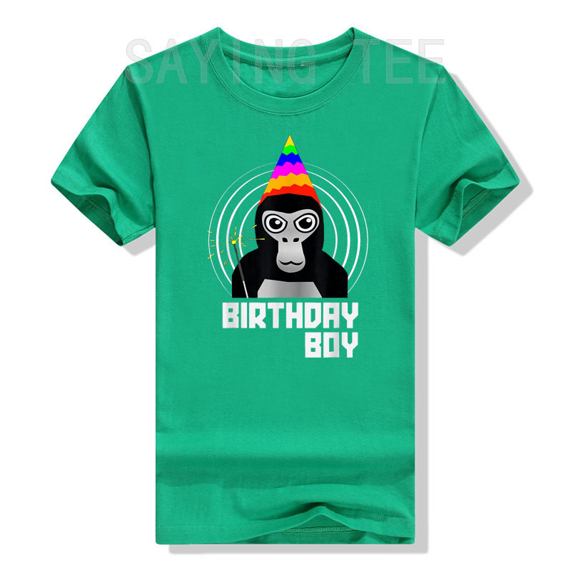Gorilla Tag Birthday Boy VR Gamer Shirt für Jungen, Teenager-T-Shirt, lustiges Geburtstagsgeschenk, süßes Grafik-T-Shirt, kurzärmelige Blusen, Geschenk – Detail 11