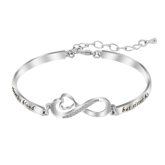 Not Sister by Blood But Sister by Heart Best Friend Bracelet - Silvery –  Thesunnyzone