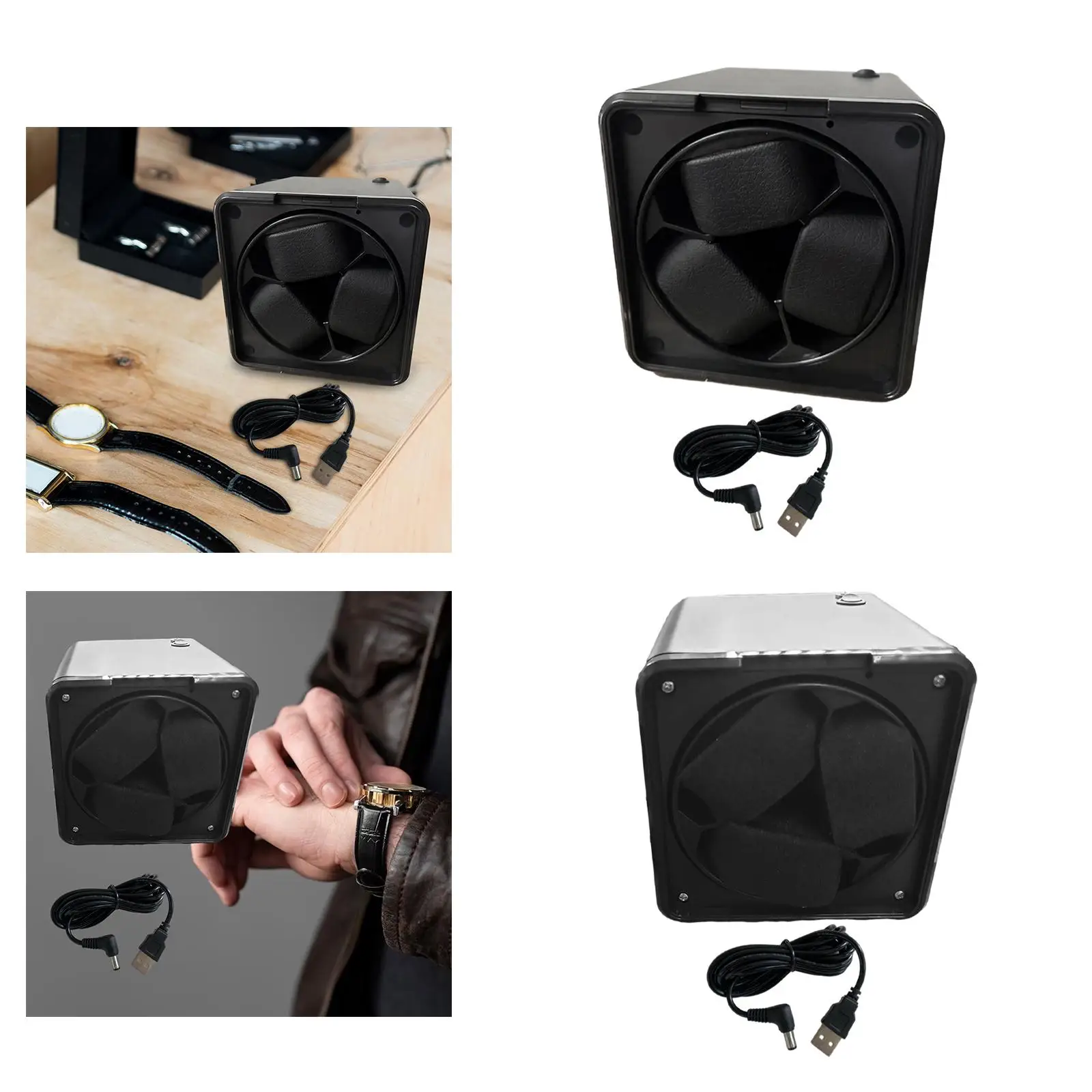 Automatic Watch Winder Watch Case Portable Mechanical Watch No Cover Watch Holder Watch Display Box for Stores Home Apartment