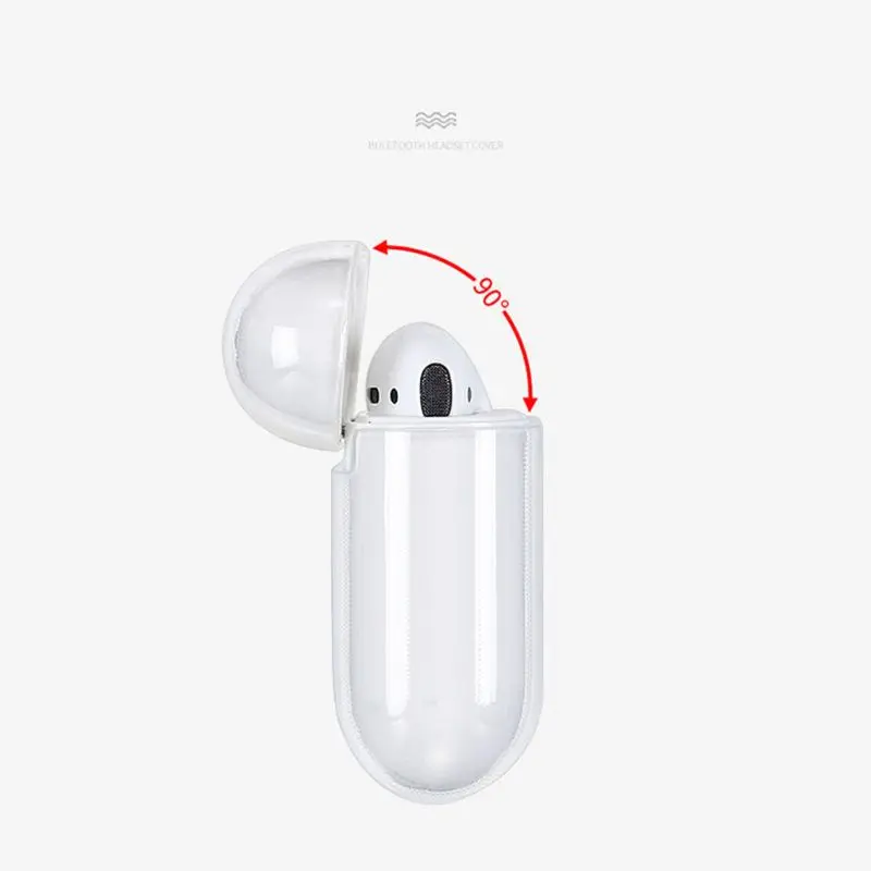 Universal Soft TPU Transparent Cover Earphone Protective Case Clear Skin For AirPods 1 2 Charging Box 67JD