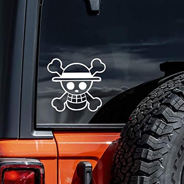 Cartoon One Piece Rufy Zoro Nami Sanji Peeker Auto Decalcomanie Finestra  Anime Peeking Car Sticker Decor