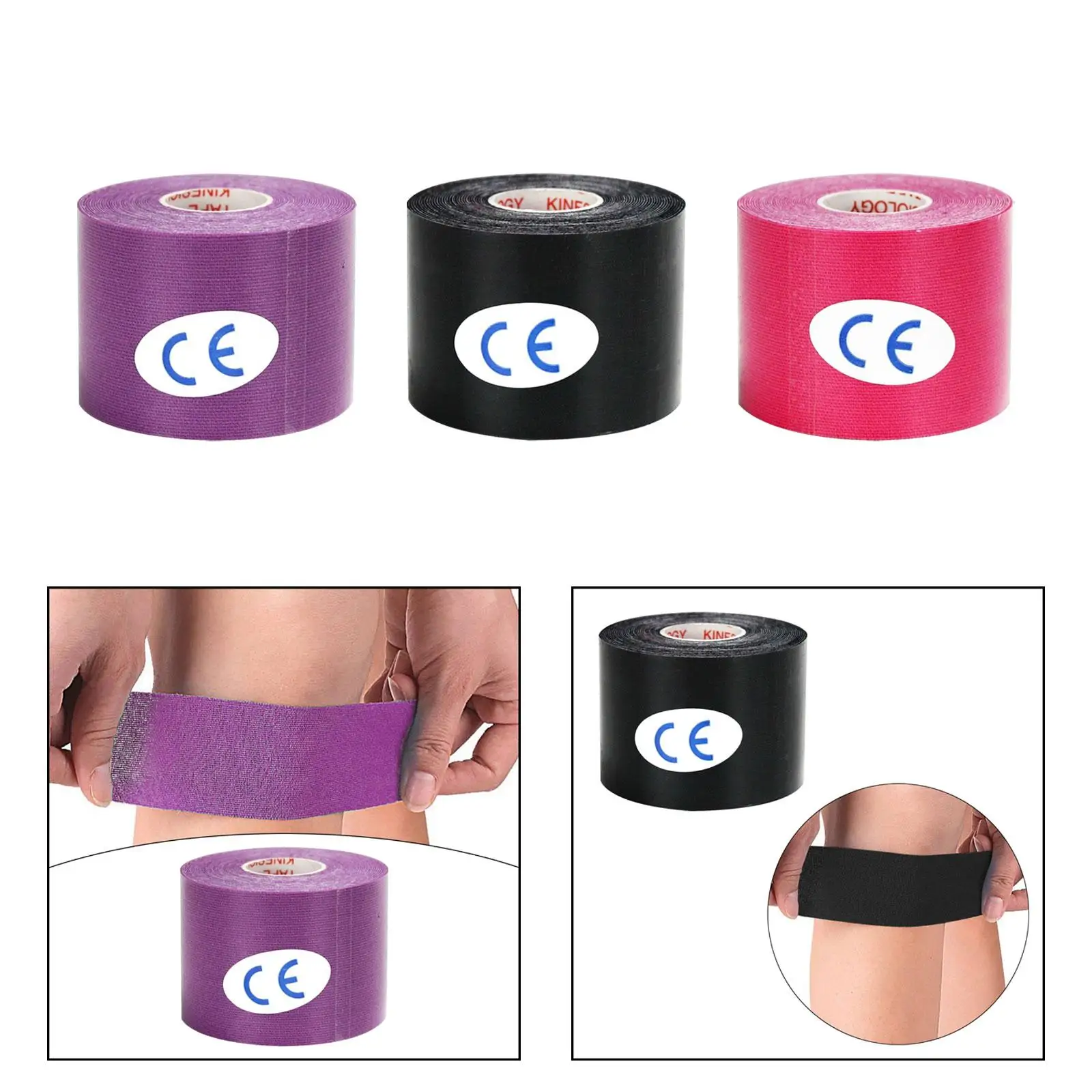 Athletic Tape Self Sticky Breathable Pre Wrap Muscle Support 5M Roll Sports Wrap Tape for Knee Chest Hands Ankles Swimming