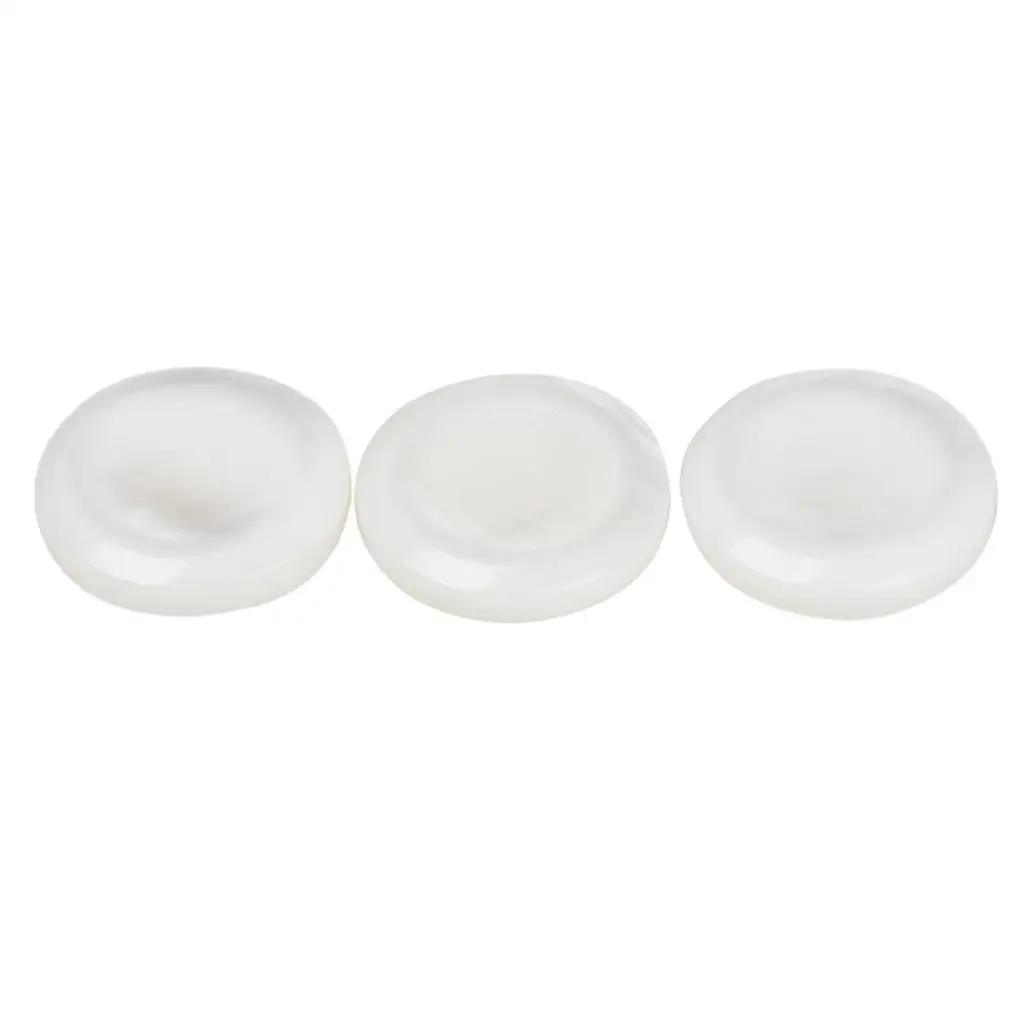 White Shell Incrustations of 3 Pieces Finger Trumpet Buttons