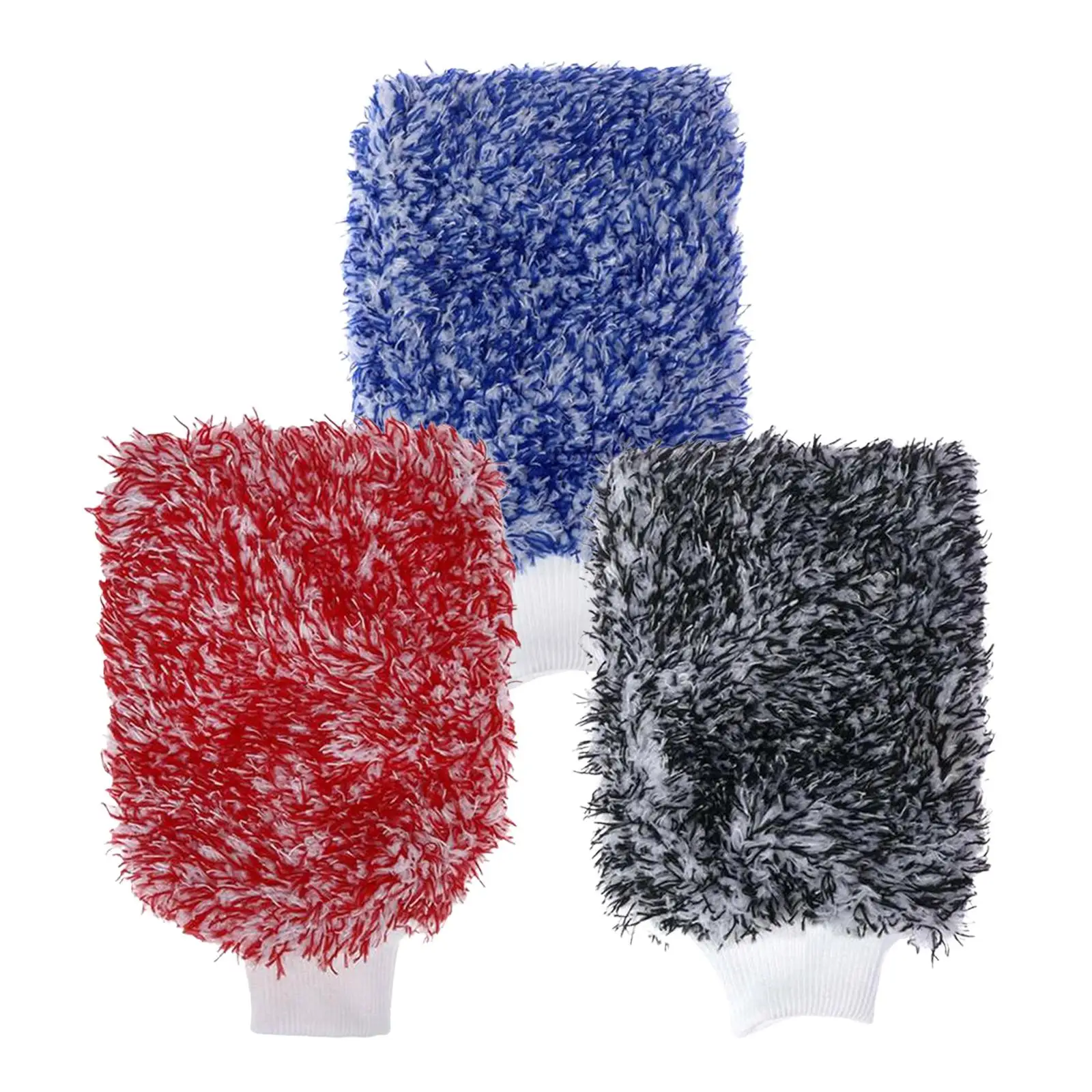 Car Wash Mitt Microfiber Scratch Free Effective Washing Soft Washing Glove for Motorcycles Trucks Boats Automotives Cars