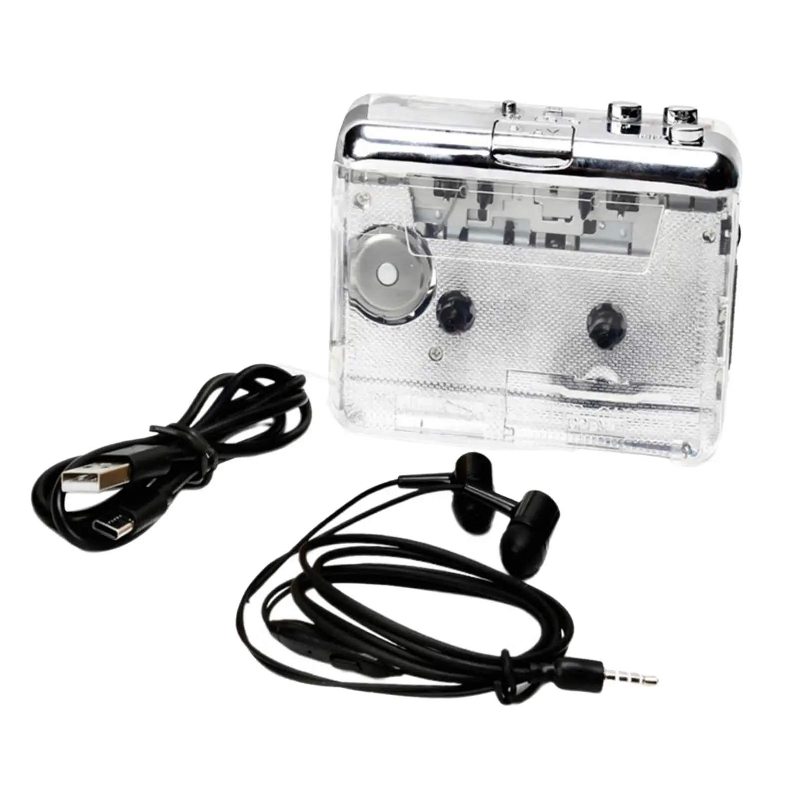 USB Cassette Tape to MP3 CD Music Cassette Player USB Cassette Tape to MP3 Converter Capture for Laptop PC Personal Computers