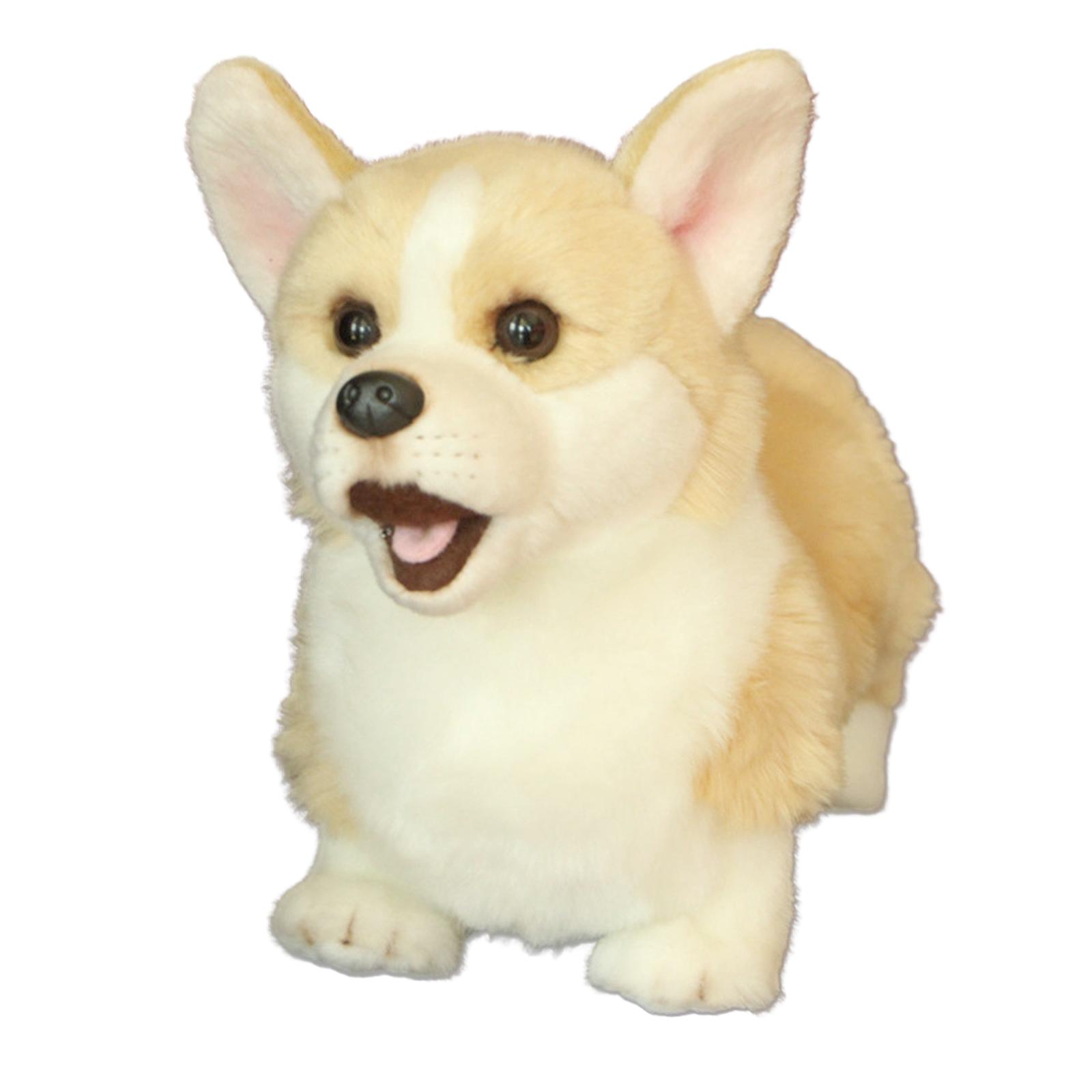 Cute Corgi doll Cushion Lifelike Plush Stuffed Animal Plush Toy for Cartoon Ornament Living Room Sofa Chair Collection