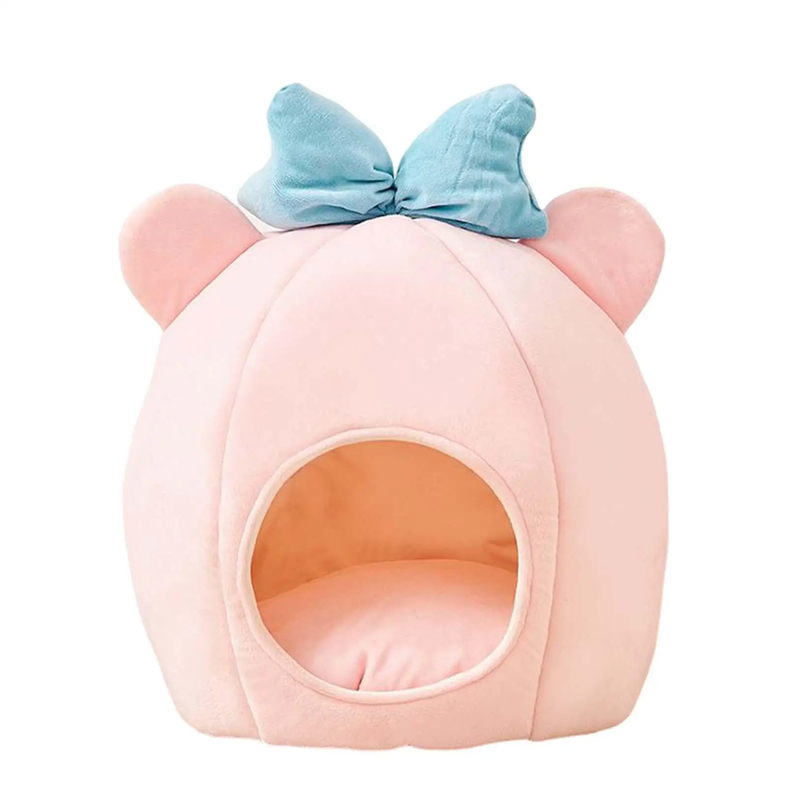 Large Cat Bed Warm Dog Bed Comfortable Semienclosed Cat House Anti Slip Bottom Kennel Kitten Cave Pet House for Cats Small Dogs