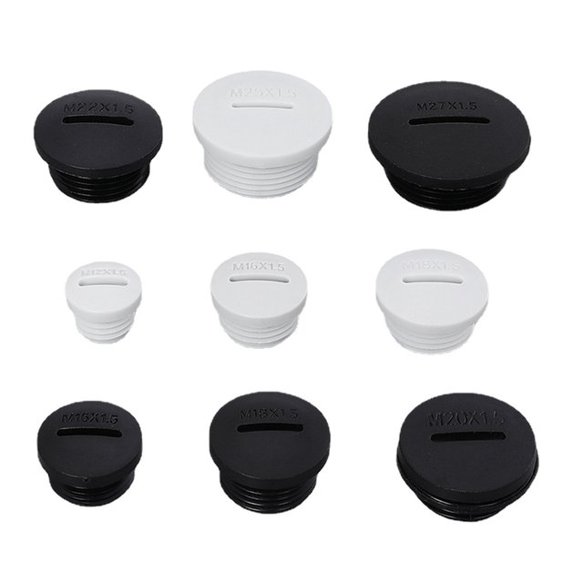 送料無料 日本 メトリックmプラスチック防水プラグねじパイプ継手エンド Fittings