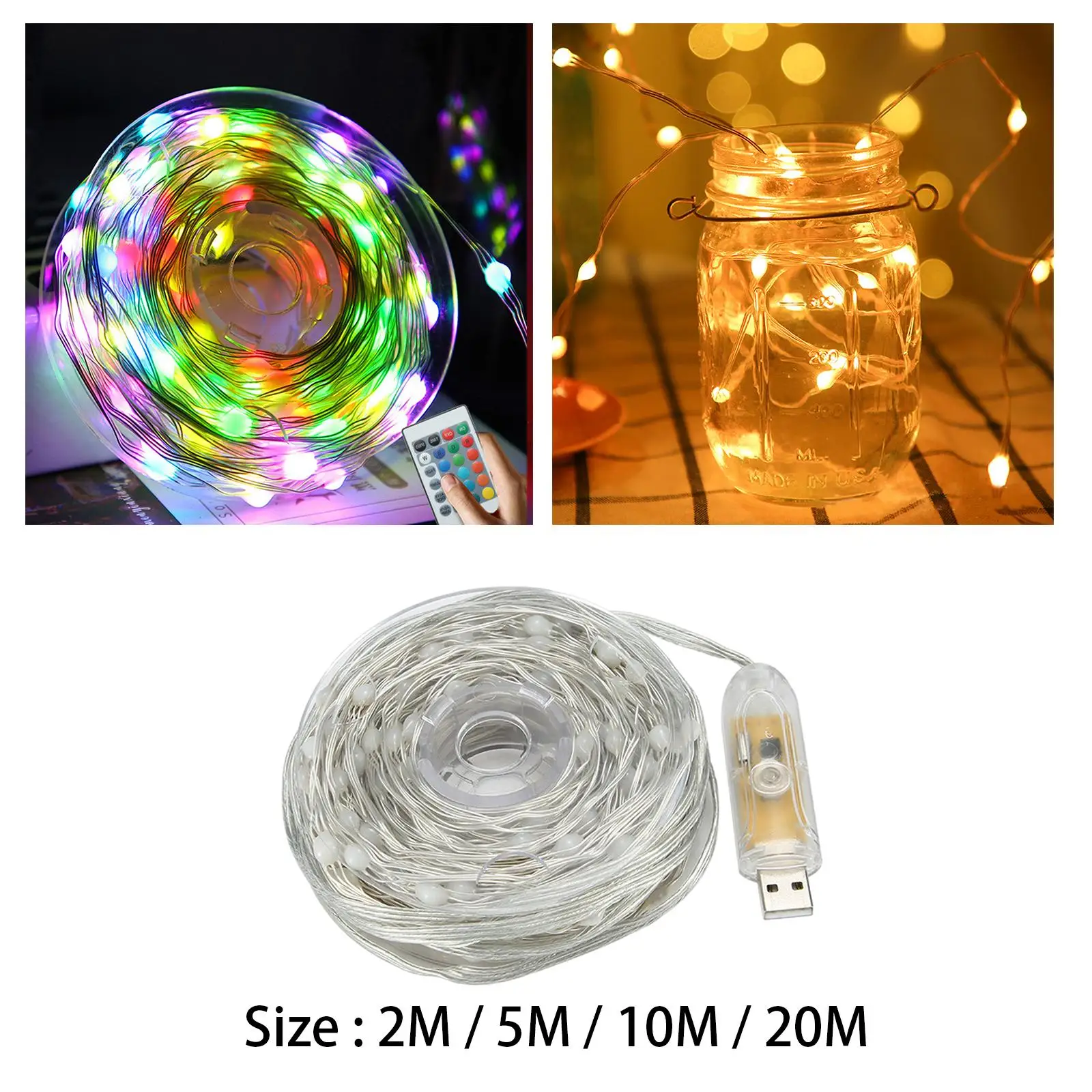 String Lights RGB Christmas Lights for Holiday Indoor Outdoor