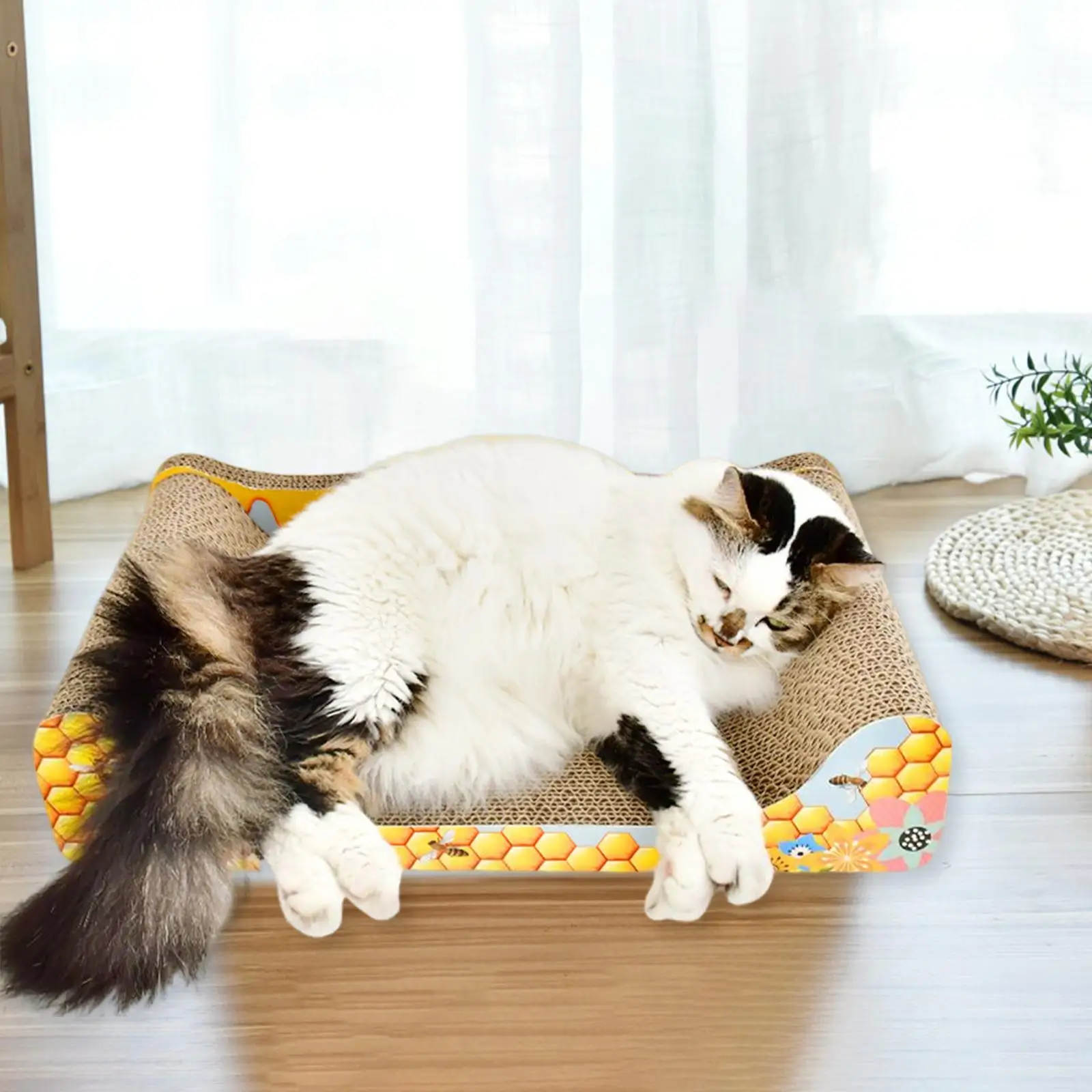 Cat Scratcher Pad Nest Bed Grinding Claw Toy Couch for Kitten Scratch Pad for Indoor Cats Kitty Furniture Protector Training Toy