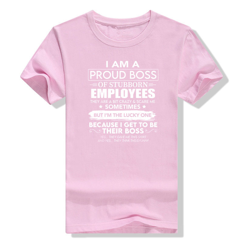 ICH Bin EIN Stolz Chef von Hartnäckige Mitarbeiter Sie Sind Bit Crazy T-Shirt Sarkasmus Sprüche Zitat Graphic Tee Männer Kleidung mann Geschenk – Detail 9
