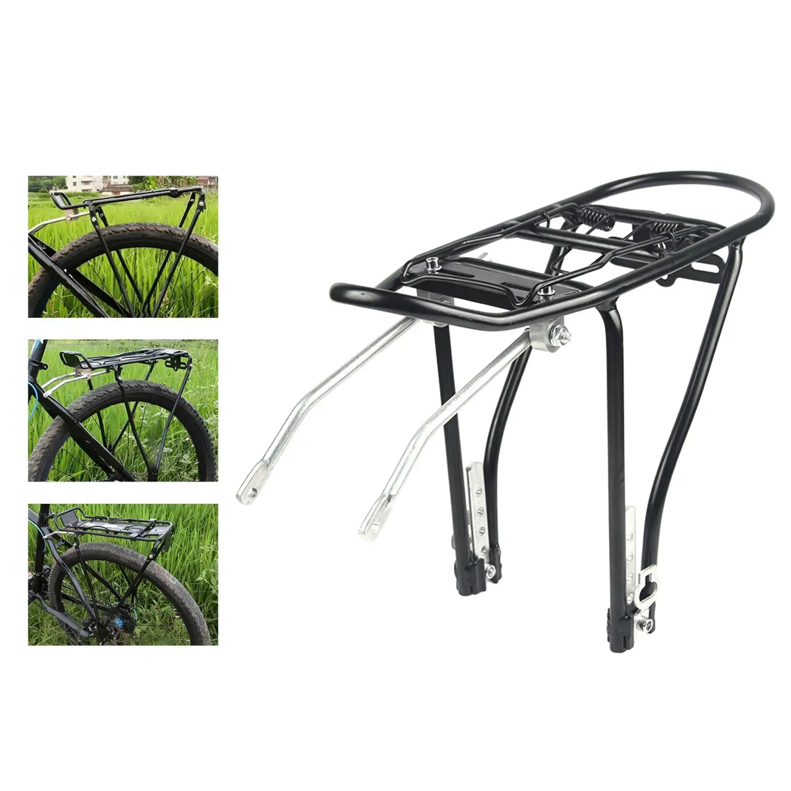 Bicycle Rear Luggage Cargo Rack Panniers Alloy Carrier for Parts Load Limit 88 lbs/40kg Suitable for 14