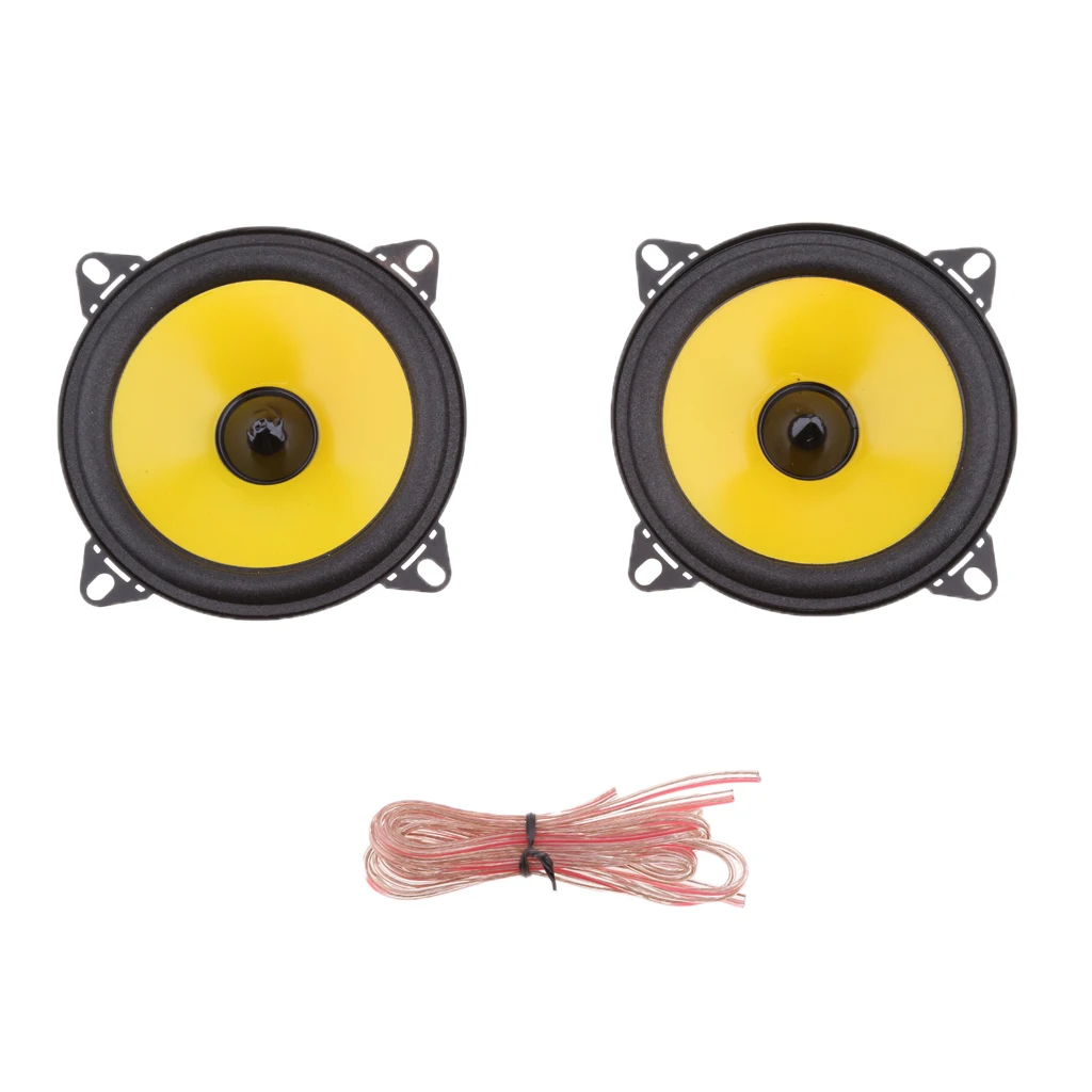 2 Pieces 60 Watts 4`` 2-Way Coaxial Car Audio Speakers Kits for Car SUV