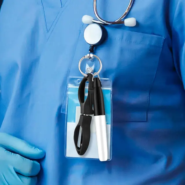 15 Pack Nurse Pen Set Multifuction Foldable Scissors Medical Mini