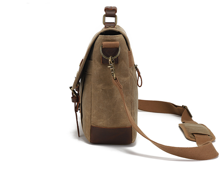 Retro Canvas Leather Messenger Shoulder Bag