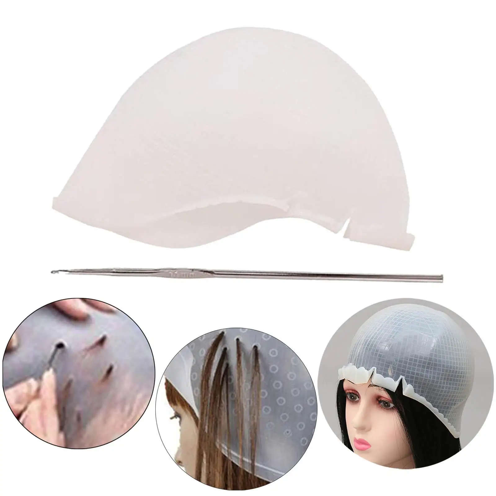 Highlighting Hat with Hair Hook Highlight Hair Hat Dye Hat for Hair Color