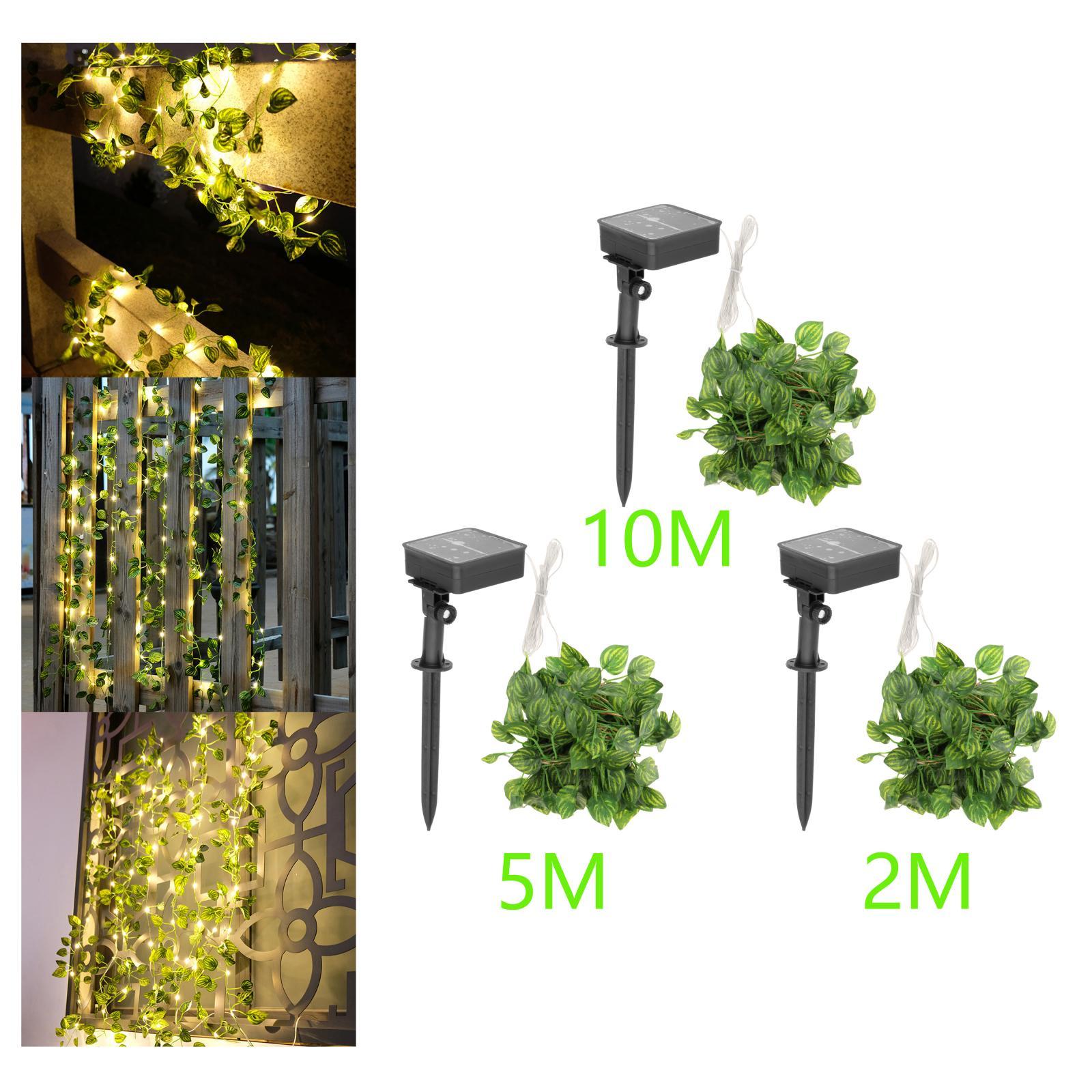 Outdoor Ivy Decor String Lights Waterproof Fake Plants Lights Artificial Ivy Garland for Party Home Wall Holiday Decoration