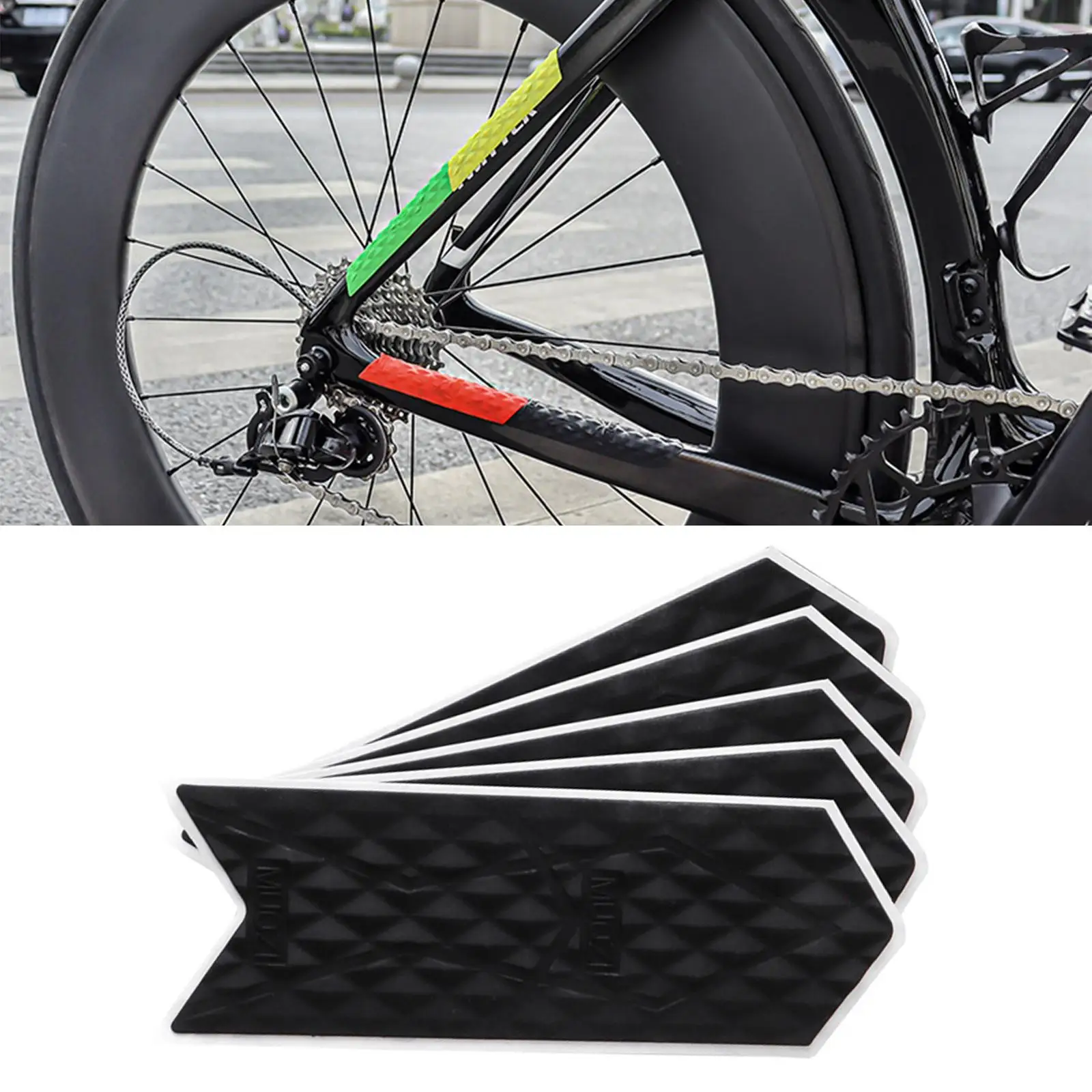 5pcs Bike Frame Protector Sticker Anti Scratch Bike Frame Protection Tape Decal Bike  Protective Sticker for Bicycle