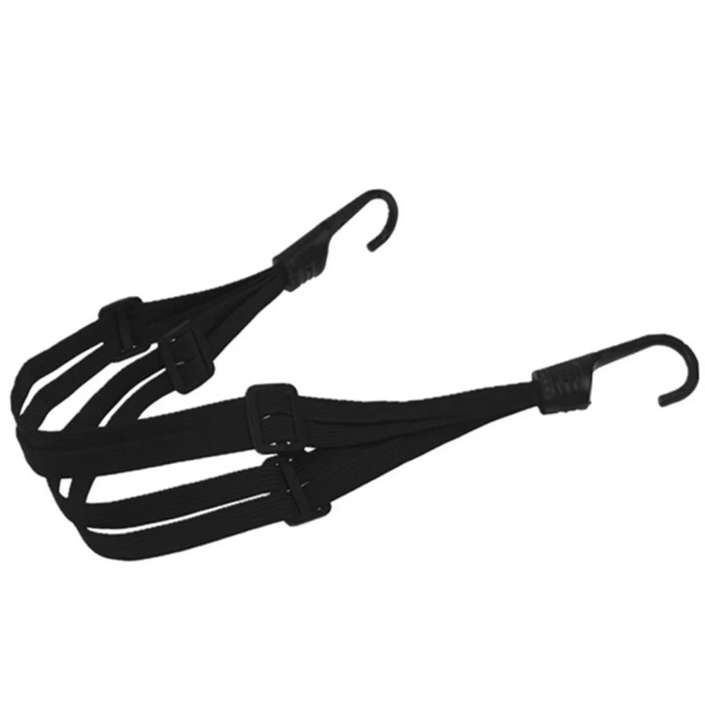 Motorcycle Luggage Rope Bungee Cord Strapping Tape Elastic Strap with, Black