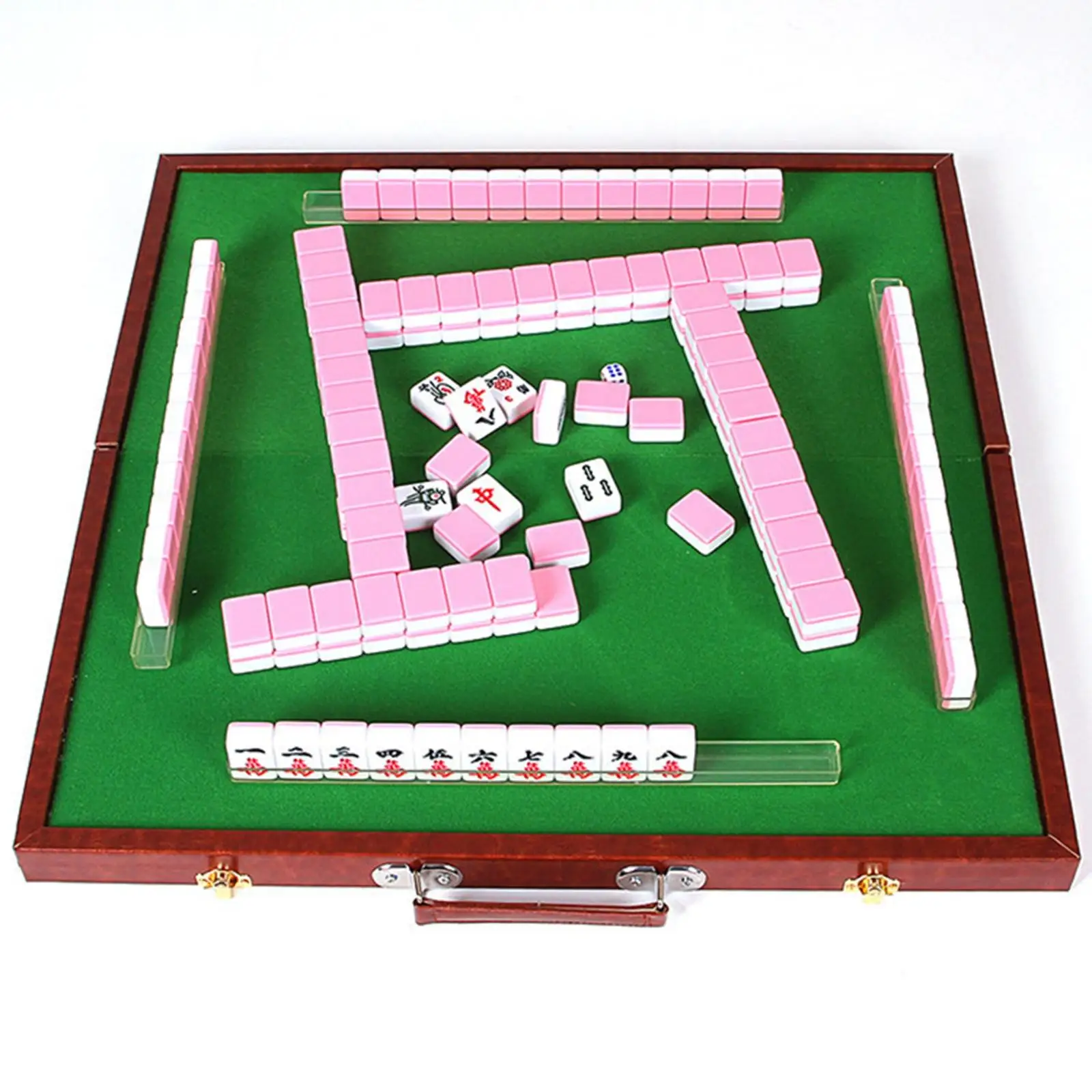 Portable Mini Chinese Mahjong Desk,Traditional Entertainment Board Game,Activity