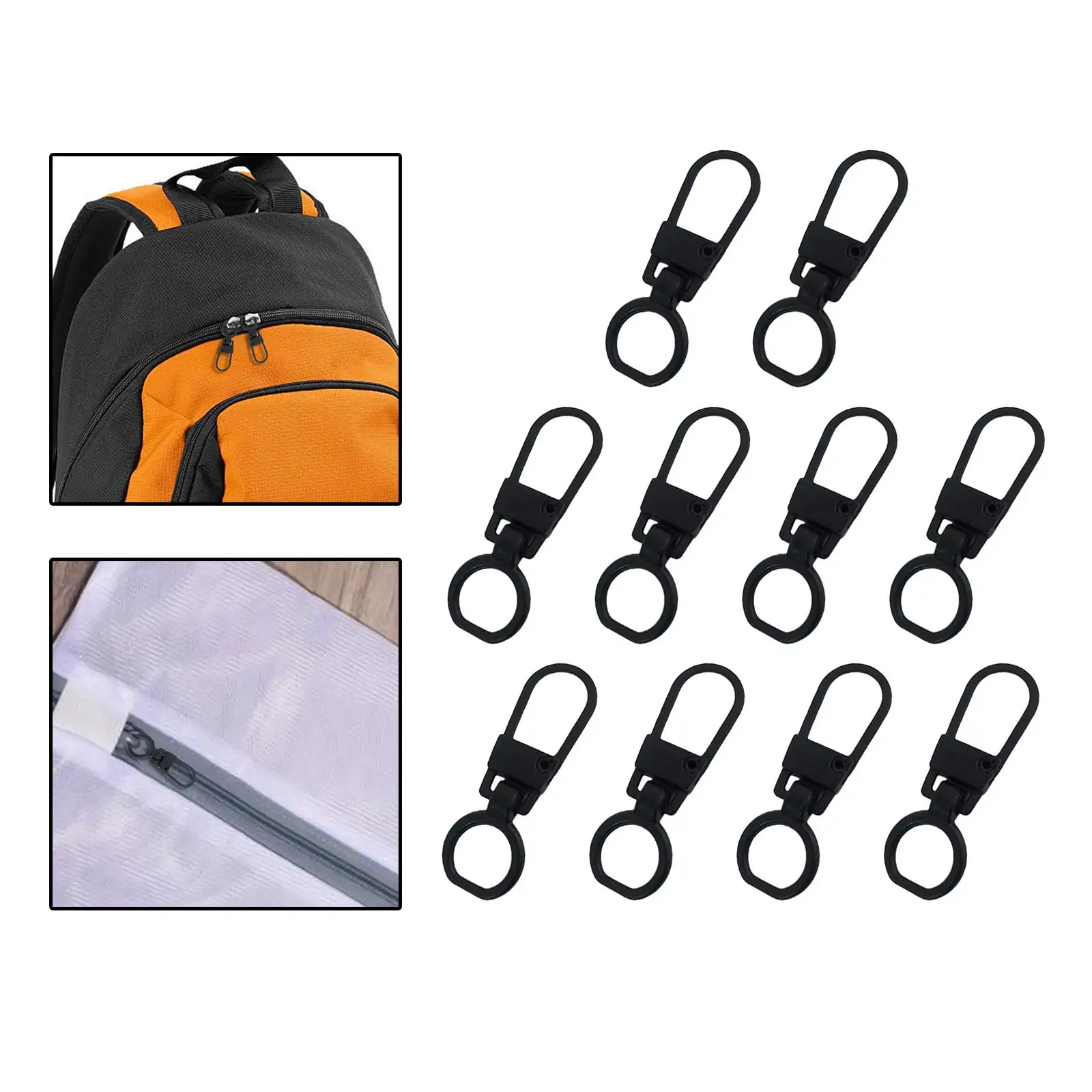 10 Pieces Zipper Pull Tabs Repair Replacement DIY for Bags Handbags Suitcase