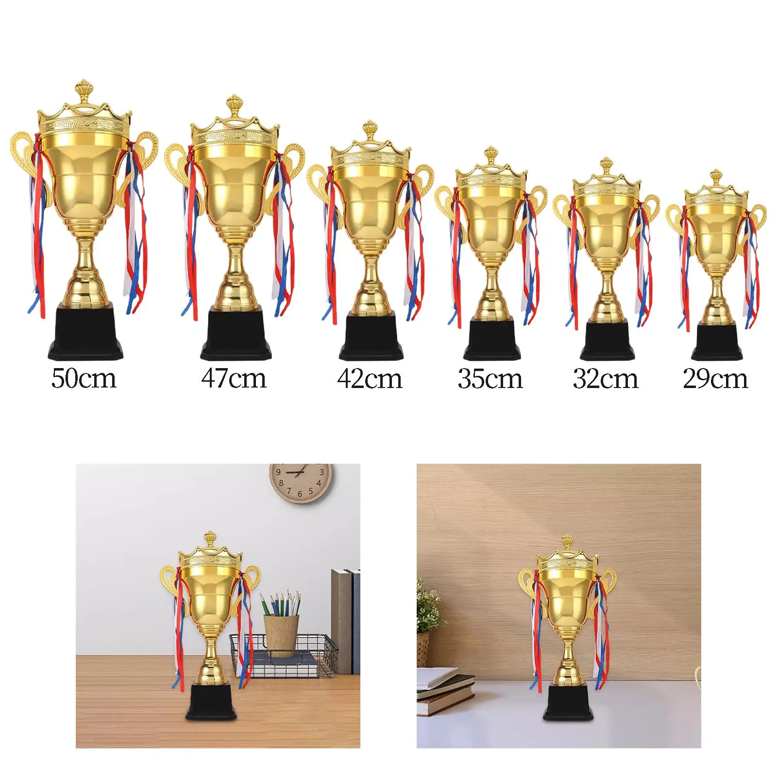 Trophy Cup Metal Decor Party Favors for Award Competitions Classroom Sports Championships Tournaments Football Soccer Baseball