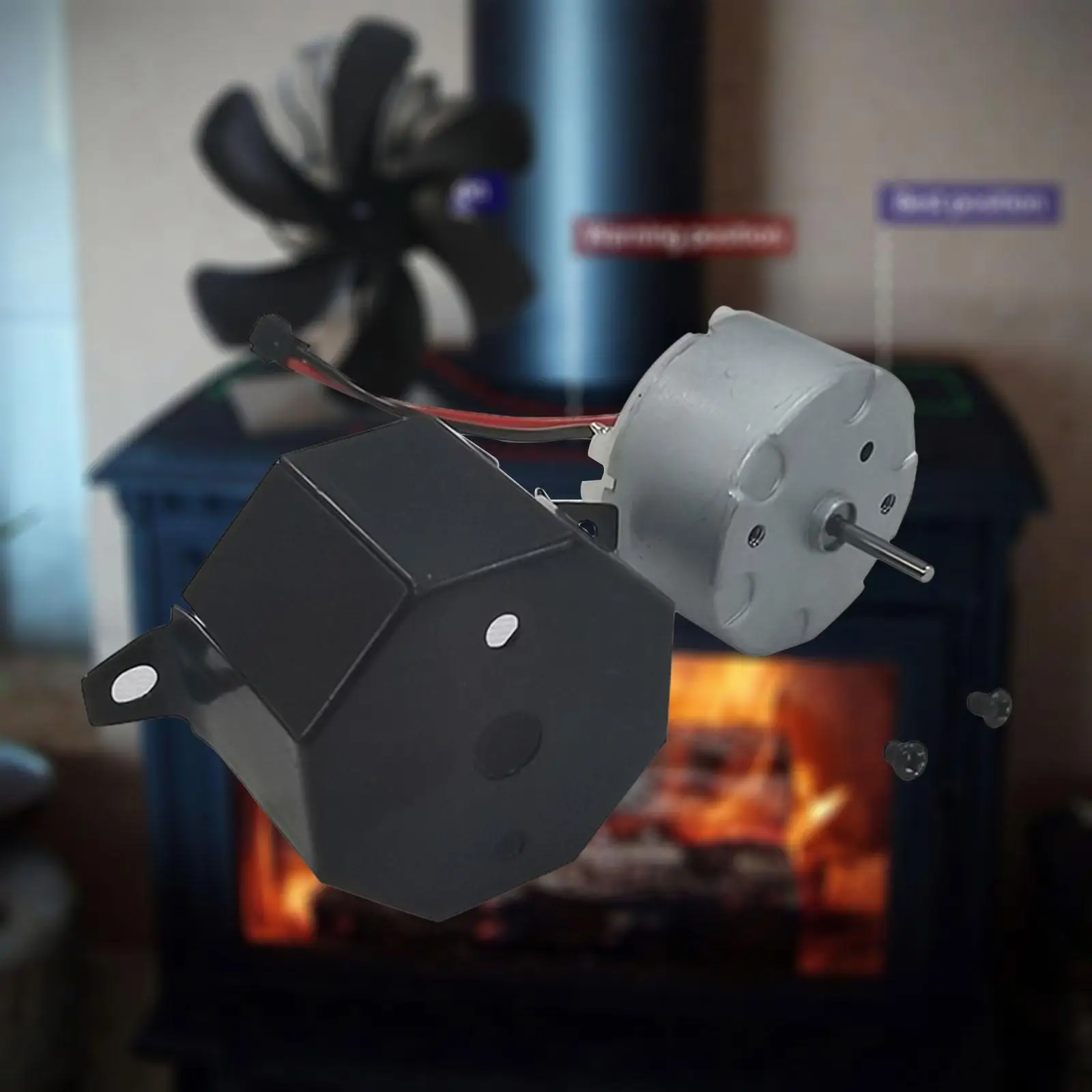 Fireplace Fan Motor 42-43mm Easy to Install Portable Part Fan Motor Rotor