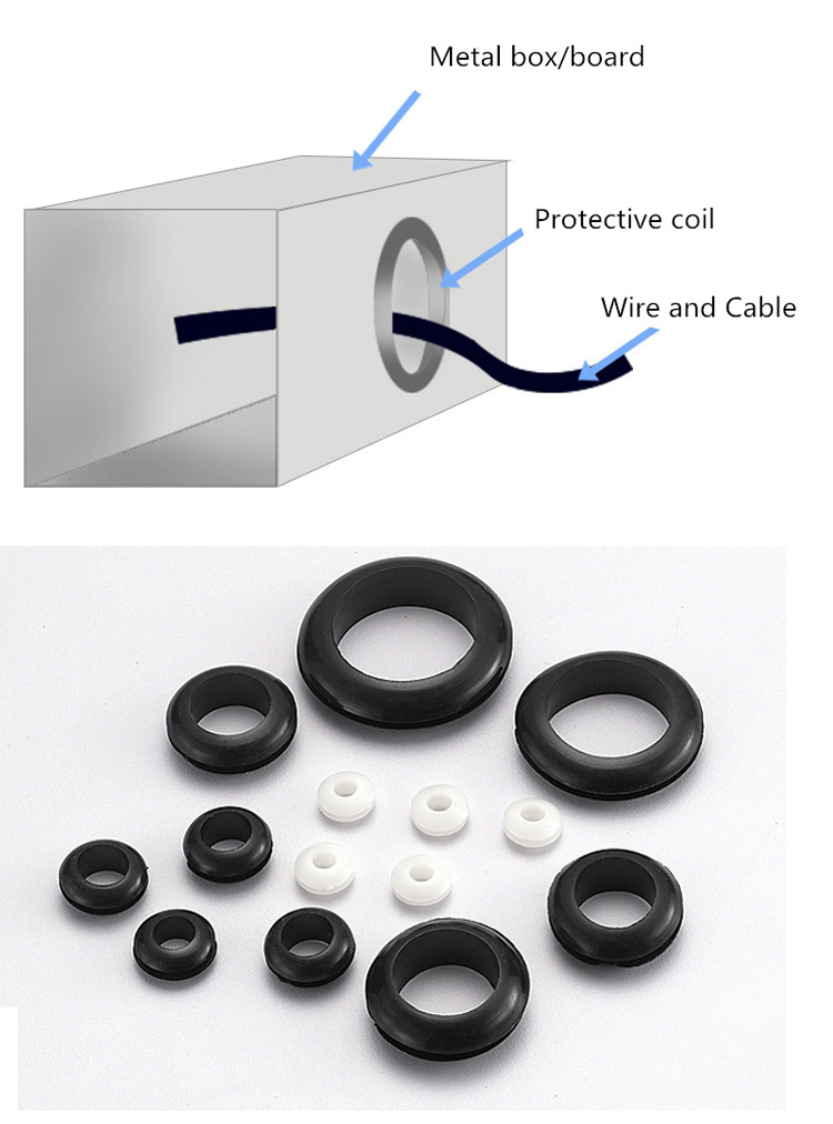 Description Picture 3 of item2/5/20px Rubber Grommet 20mm Blanking Hole Wiring Cable Gasket Rubber Seal Assortment Set For Protects Wire Cable Hardware Tools