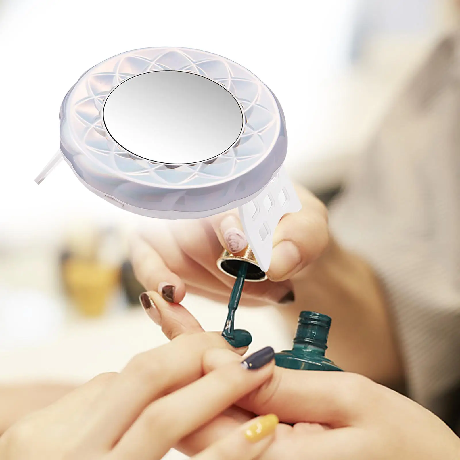 18Pcs LED Nail Drying Lamp with Makeup Mirror Lamp UV for Nail Art