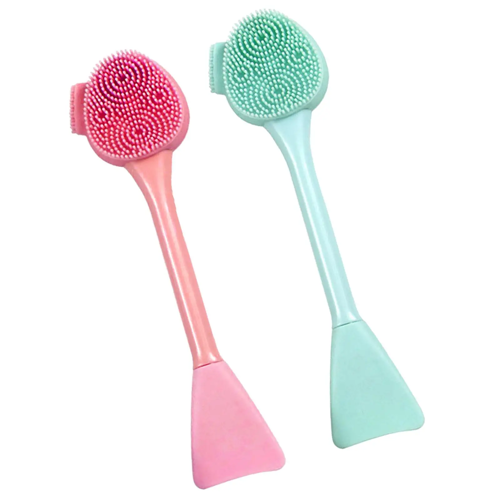 Silicone Face Cleanser Massager Brush Double Ended, Removing Blackhead for Women Easy to Grip Cleansing Exfoliating Skin Care