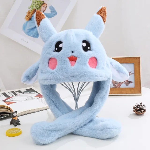 Chapeaux en peluche Pikachu de dessin animé pour enfants et adultes, bonnet  de ski, style happator, lapin Kawaii, casquette courte, chaud, mignon,  animal, hiver - AliExpress