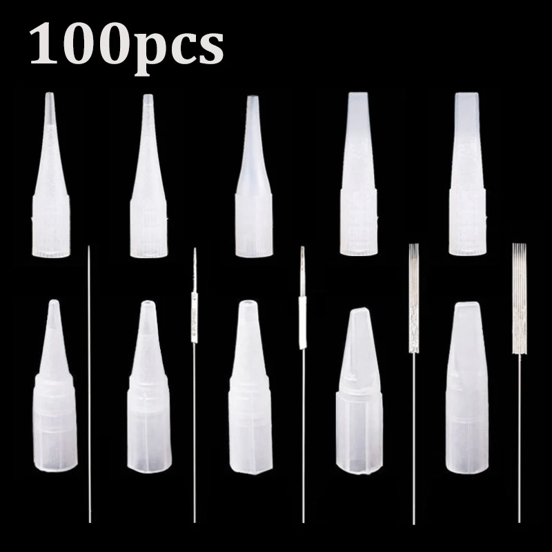 Best of 100p 1RL / 3RL / 5RL / 5F / 7F Individual Packed Eyebrow Tattoo Tip Permanent Makeup Machine Tattoo Needle Tip Tattoo Nozzle Needle Caps Reviews & Tips