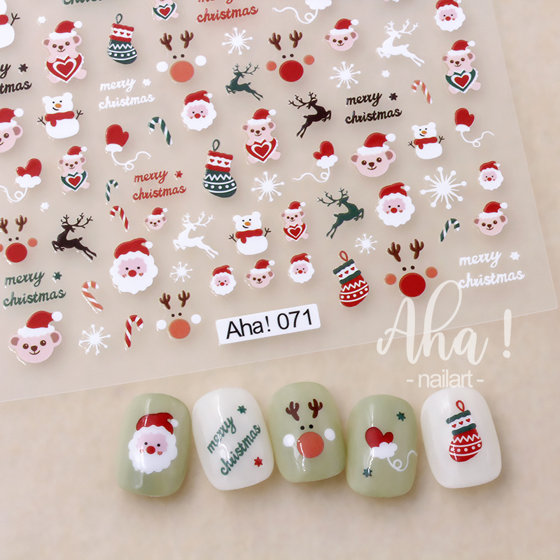 Best of Winter Christmas Nail Stickers Snowman Snowflake Wapiti Self-adhesive Cute Elk Penguin Nail Decal New Year Nail Design Sliders Reviews & Tips