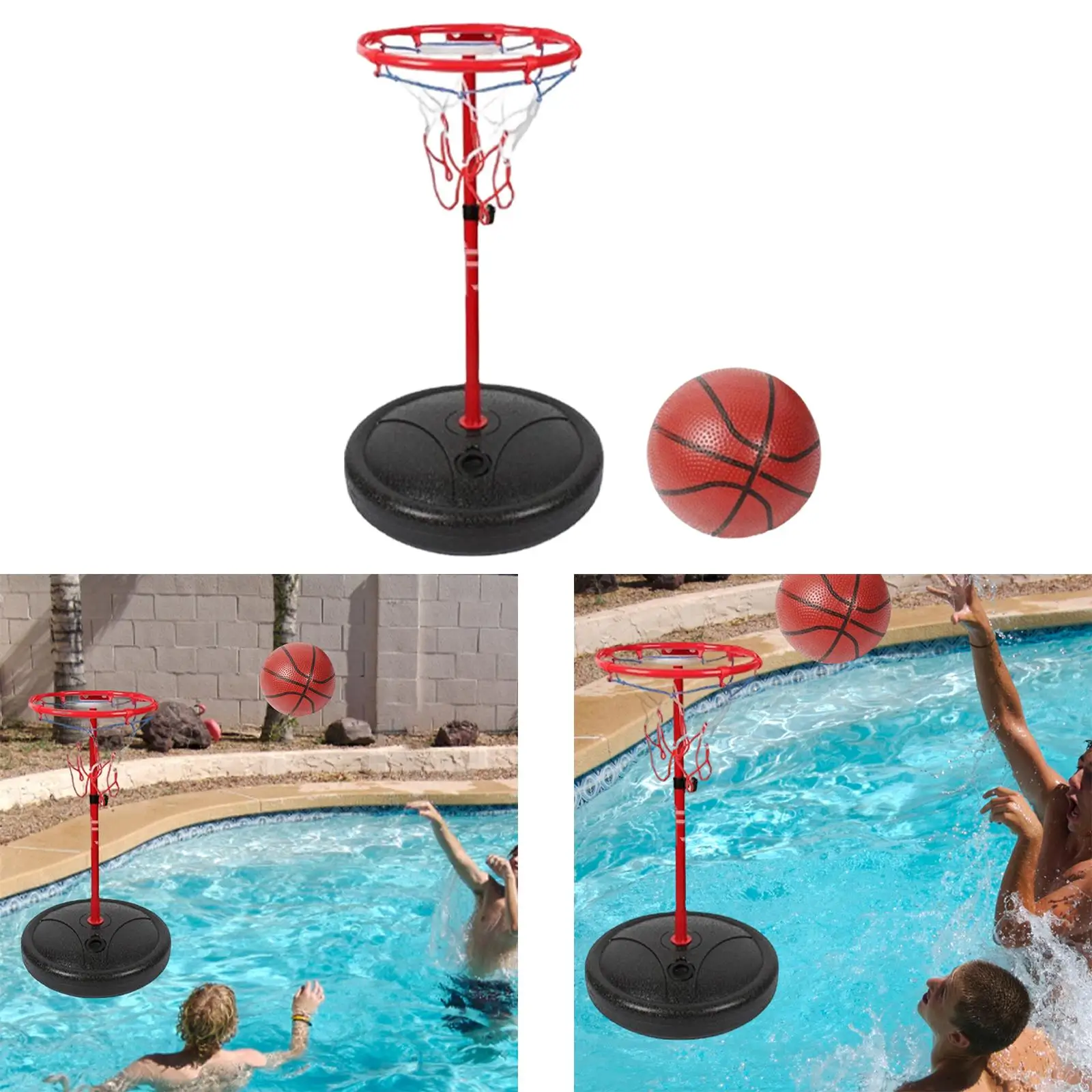 Floating Pool Basketball Hoop Water Basketball Stand for Teens Adults Family