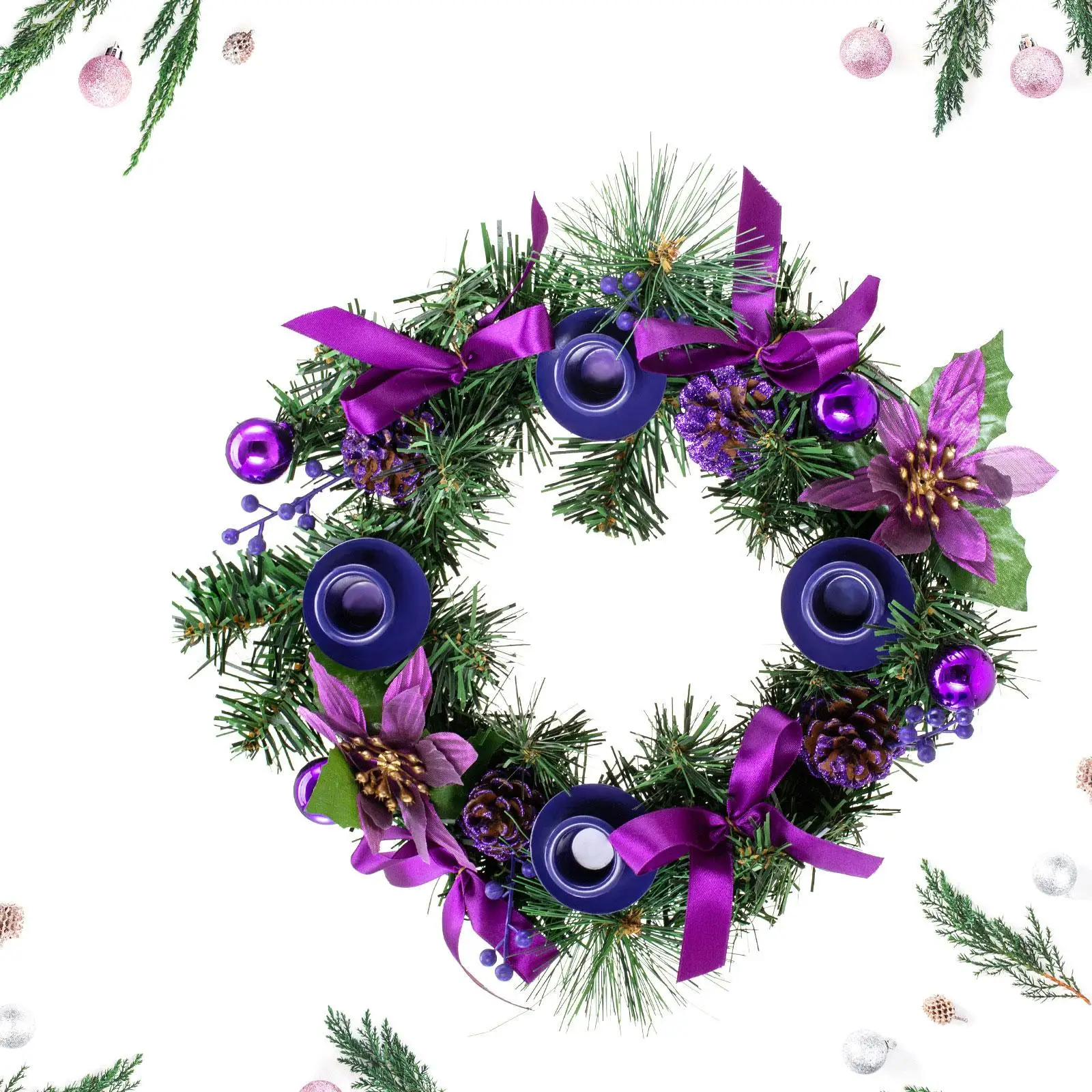 Modern Creative Garland Ornaments Decoration Centerpiece Wall Hanging Flower Wreath for Window Farmhouse Holiday Banquet Table